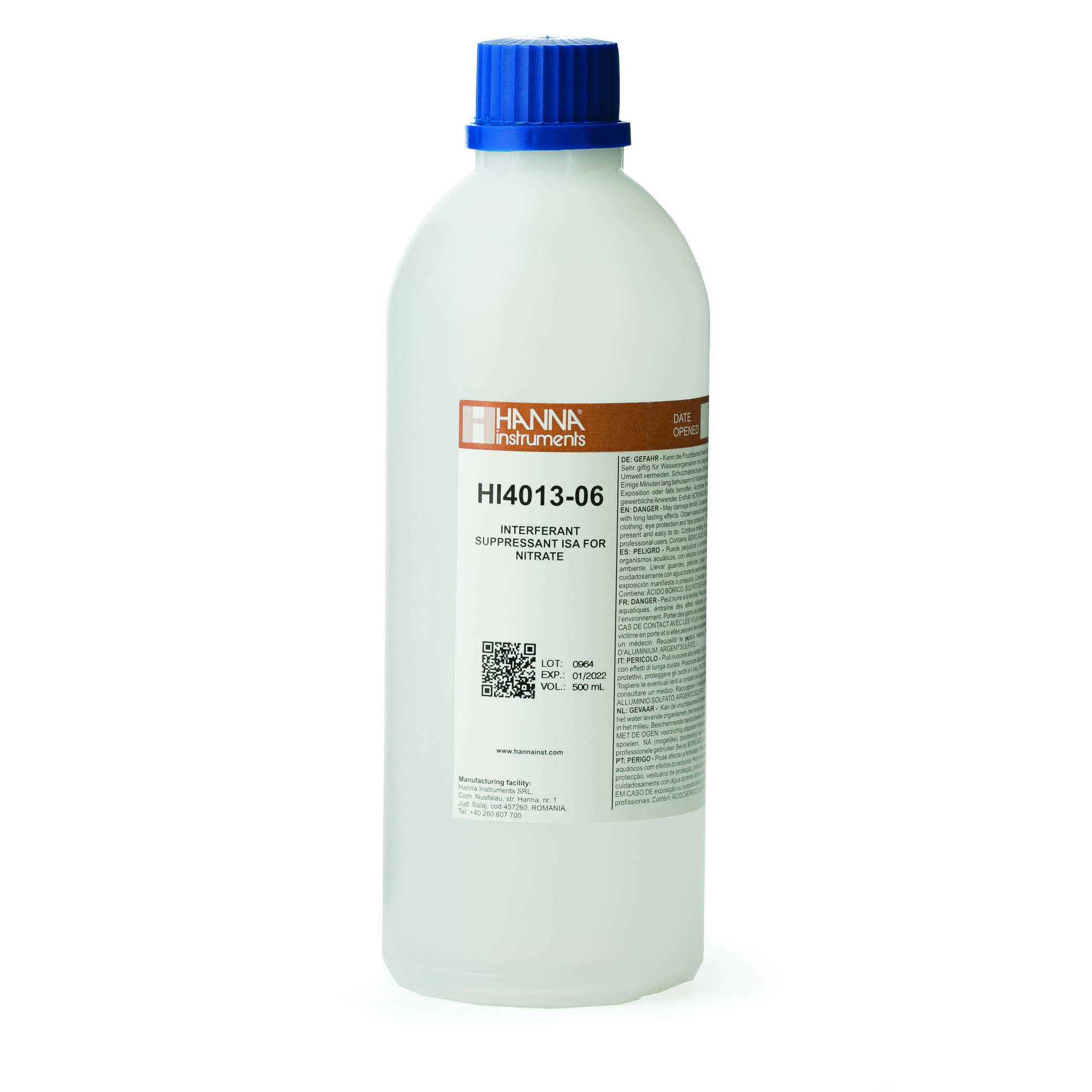 Dung Dịch Giảm Nhiễu (ISISA) Cho Điện Cực Nitrat, 500mL Hanna HI4013-06 1 Dung Dịch Giảm Nhiễu (ISISA) Cho Điện Cực Nitrat, 500mL Hanna HI4013-06
