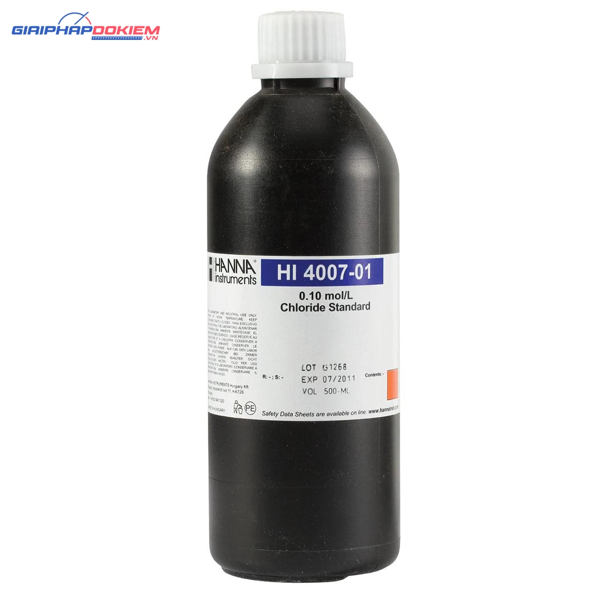 Dung Dịch Hiệu Chuẩn Cloride 0.1M, 500 mL Hanna HI4007-01 1 Dung Dịch Hiệu Chuẩn Cloride 0.1M, 500 mL Hanna HI4007-01