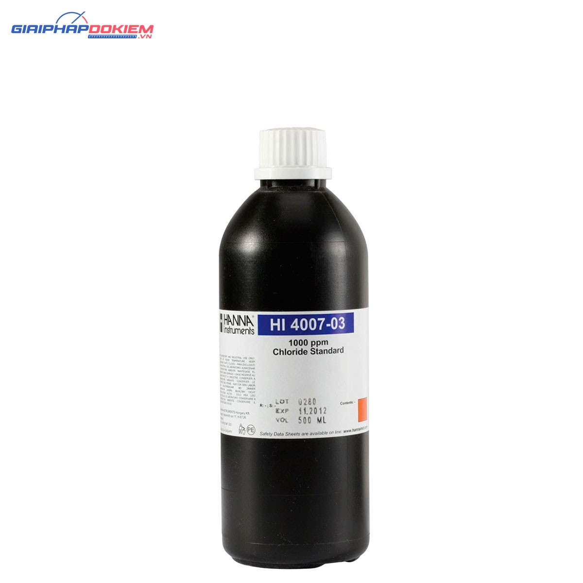 Dung Dịch Hiệu Chuẩn Cloride 1000 ppm, 500 mL Hanna HI4007-03 1 Dung Dịch Hiệu Chuẩn Cloride 1000 ppm, 500 mL Hanna HI4007-03