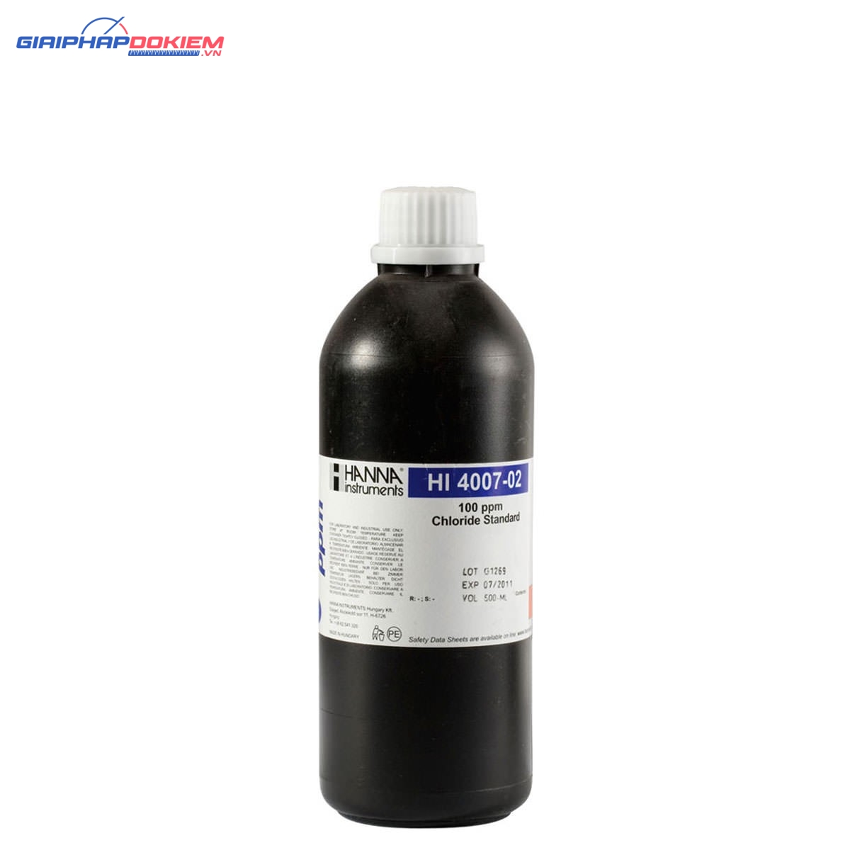 Dung Dịch Hiệu Chuẩn Cloride 100ppm, 500 mL Hanna HI4007-02 1 Dung Dịch Hiệu Chuẩn Cloride 100ppm, 500 mL Hanna HI4007-02