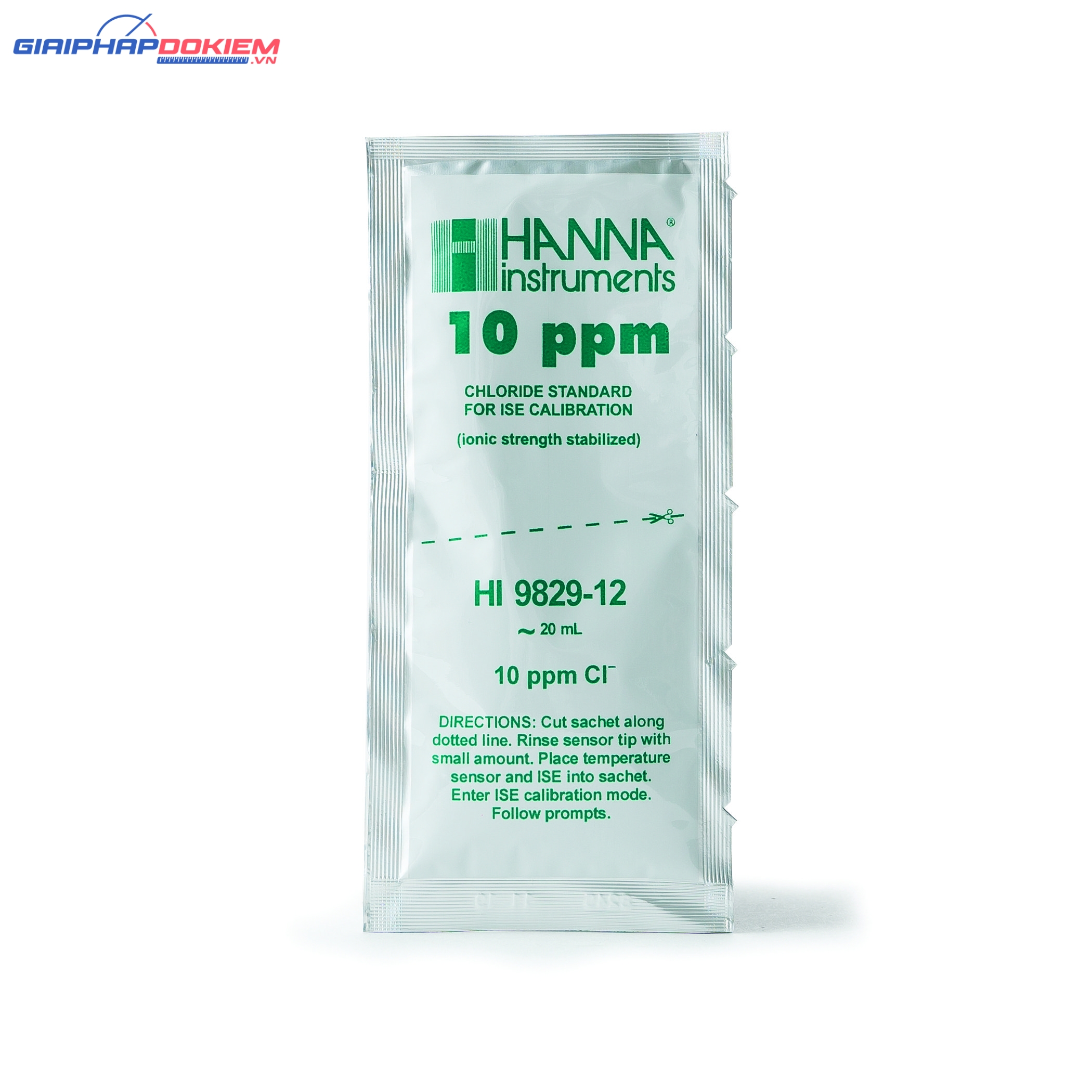 Dung Dịch Hiệu Chuẩn Cloride 10ppm Dạng Gói 20mL (25 Gói) Hanna HI9829-12 1 Dung Dịch Hiệu Chuẩn Cloride 10ppm Dạng Gói 20mL (25 Gói) Hanna HI9829-12