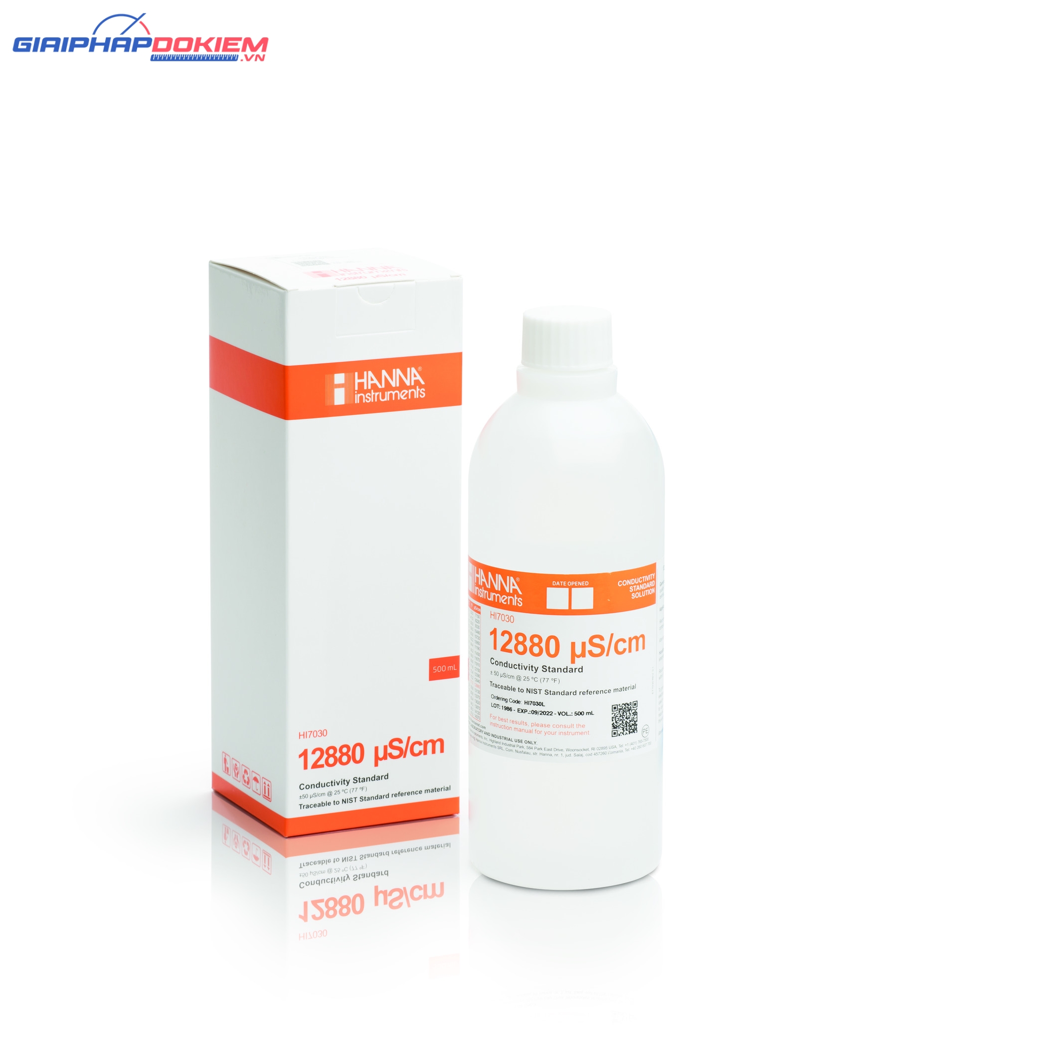 Dung Dịch Hiệu Chuẩn Độ Dẫn 12880 µS/cm, Chai 1 Lít Hanna HI7030/1L 1 Dung Dịch Hiệu Chuẩn Độ Dẫn 12880 µS/cm, Chai 1 Lít Hanna HI7030/1L