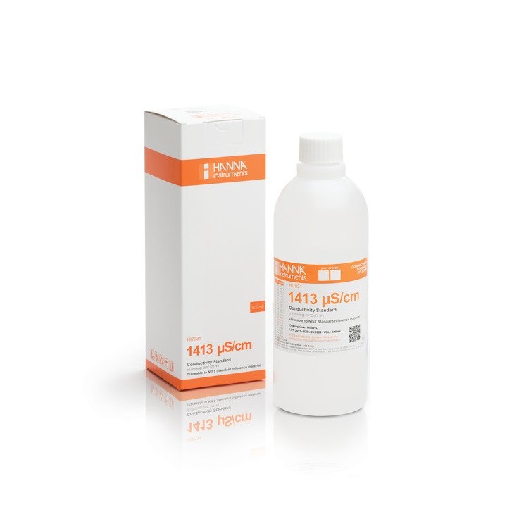 Dung Dịch Hiệu Chuẩn Độ Dẫn (EC) 1413 µS/cm, Chai 1 Lít Hanna HI7031/1L 1 Dung Dịch Hiệu Chuẩn Độ Dẫn (EC) 1413 µS/cm, Chai 1 Lít Hanna HI7031/1L