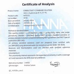 dung dich hieu chuan do dan ec 1413 s cm chai 500ml hanna hi7031l 1