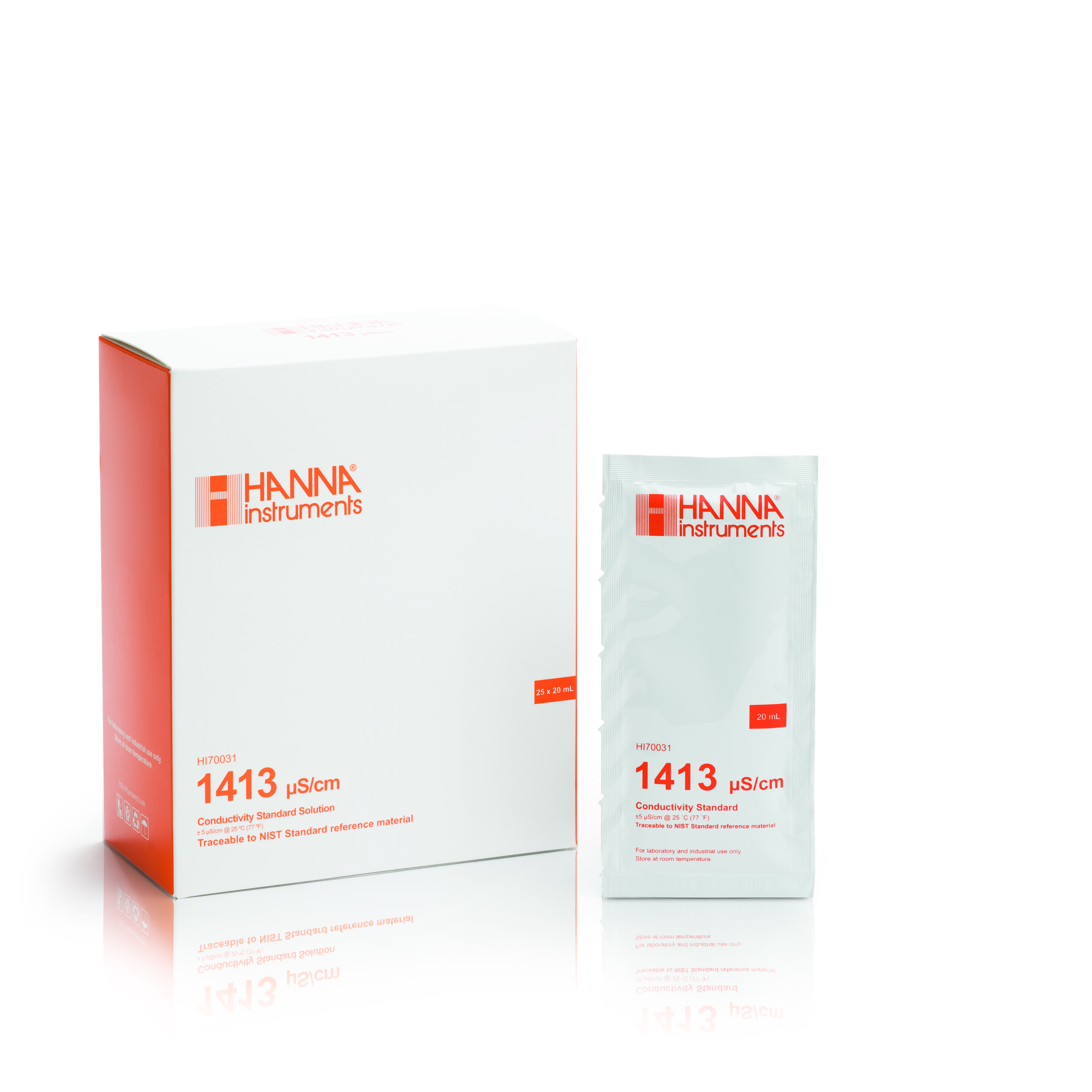 Dung Dịch Hiệu Chuẩn Độ Dẫn (EC) 1413 µS/cm,25x20mL Hanna HI70031P 1 Dung Dịch Hiệu Chuẩn Độ Dẫn (EC) 1413 µS/cm,25x20mL Hanna HI70031P