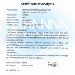 dung dich hieu chuan do dan ec 5000 s cm chai 500ml hanna hi7039l 1