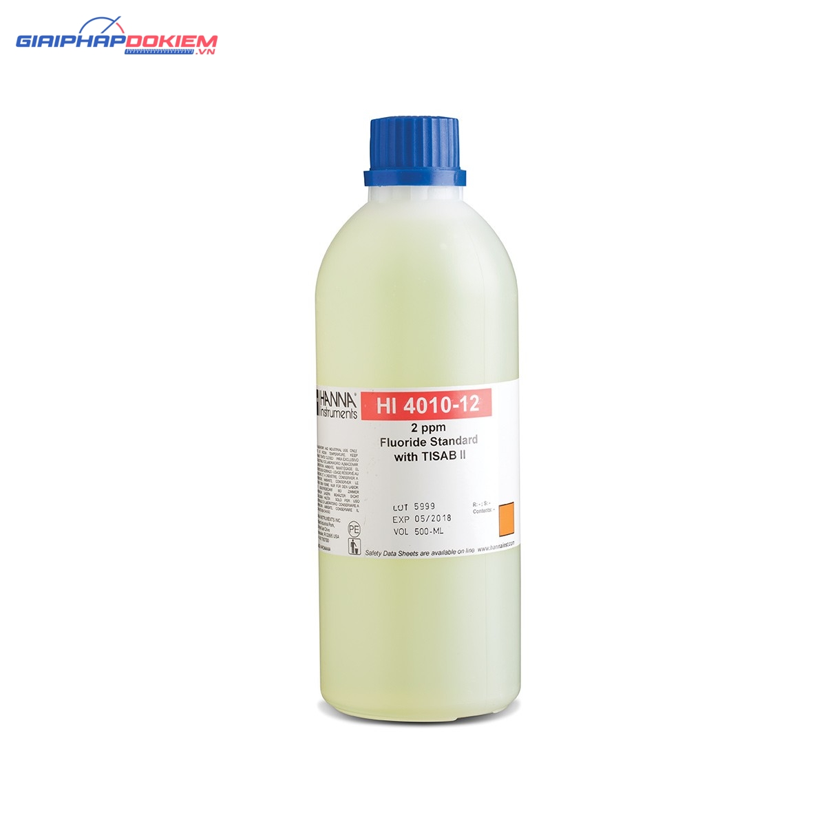 Dung Dịch Hiệu Chuẩn Floride 2ppm Có TISAB II, 500 mL Hanna HI4010-12 1 Dung Dịch Hiệu Chuẩn Floride 2ppm Có TISAB II, 500 mL Hanna HI4010-12