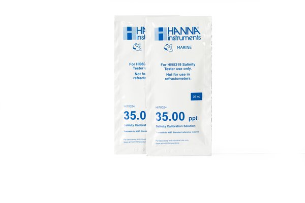 Dung Dịch Hiệu Chuẩn NaCl 35.00 g/L (ppt), Hộp 25 gói 20mL Hanna HI70024P 1 Dung Dịch Hiệu Chuẩn NaCl 35.00 g/L (ppt), Hộp 25 gói 20mL Hanna HI70024P