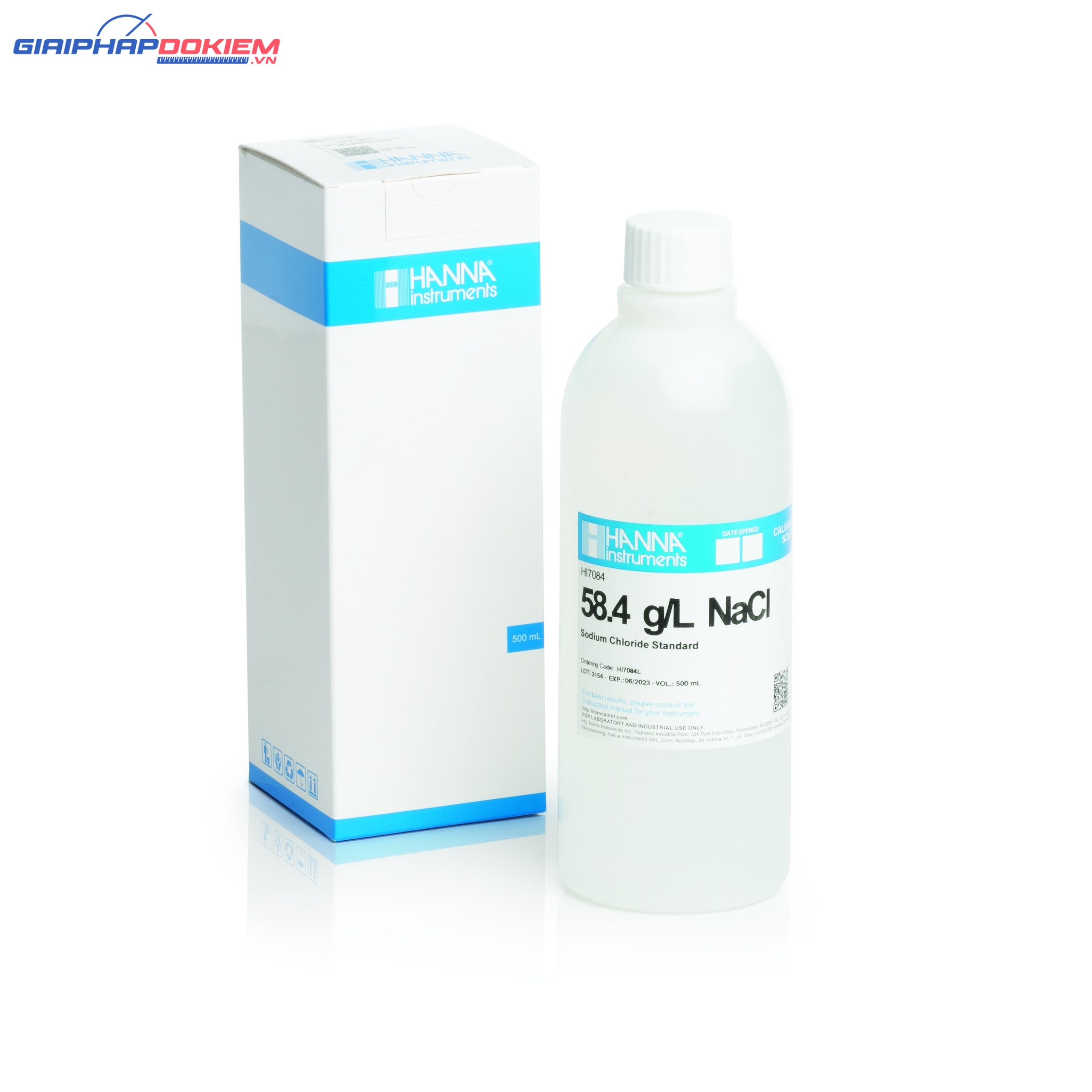 Dung Dịch Hiệu Chuẩn NaCl 58.4 g/L,Chai 500 mL Hanna HI7084L 1 Dung Dịch Hiệu Chuẩn NaCl 58.4 g/L,Chai 500 mL Hanna HI7084L