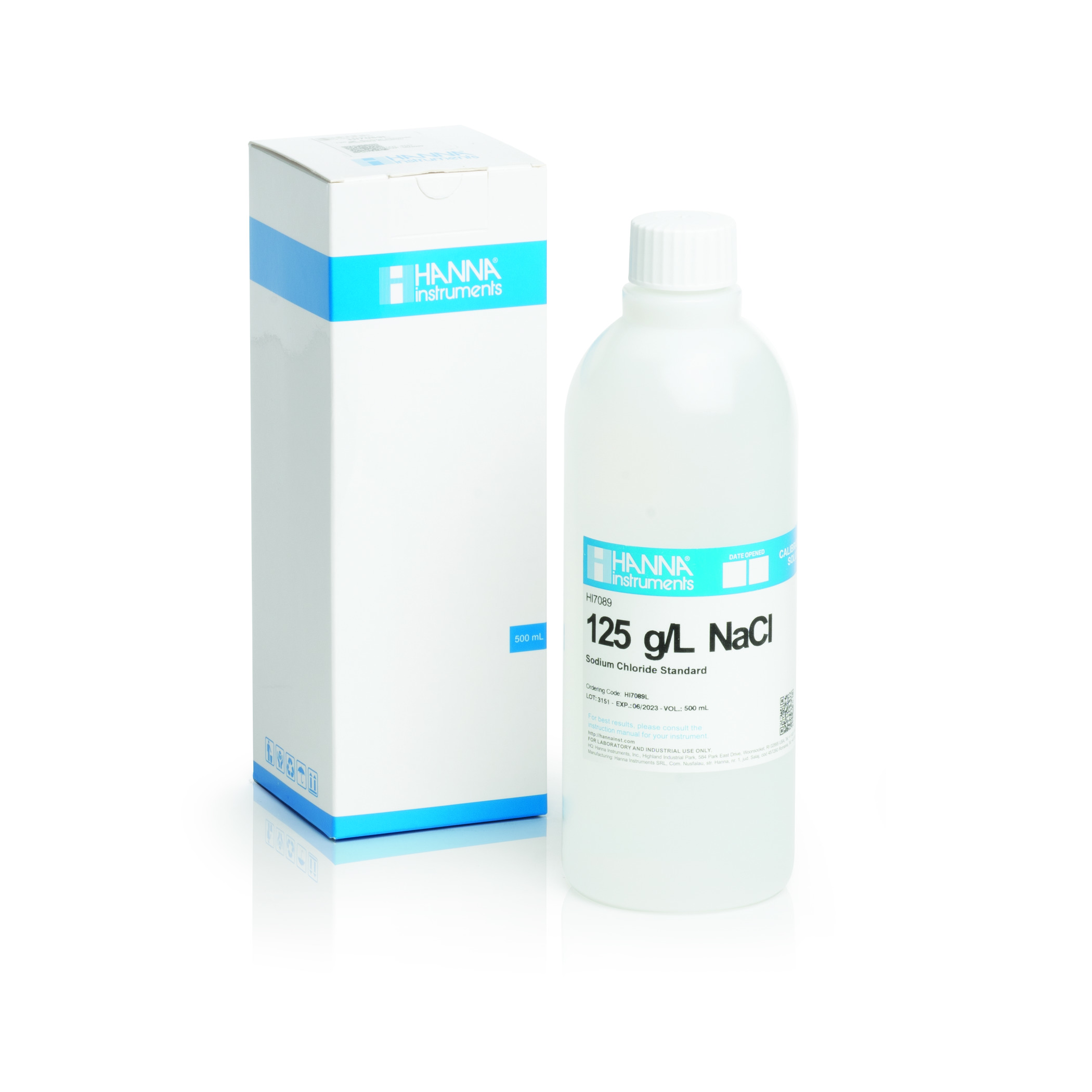 Dung Dịch Hiệu Chuẩn Natri Clorua 125 g/L, 500mL Hanna HI7089L 1 Dung Dịch Hiệu Chuẩn Natri Clorua 125 g/L, 500mL Hanna HI7089L