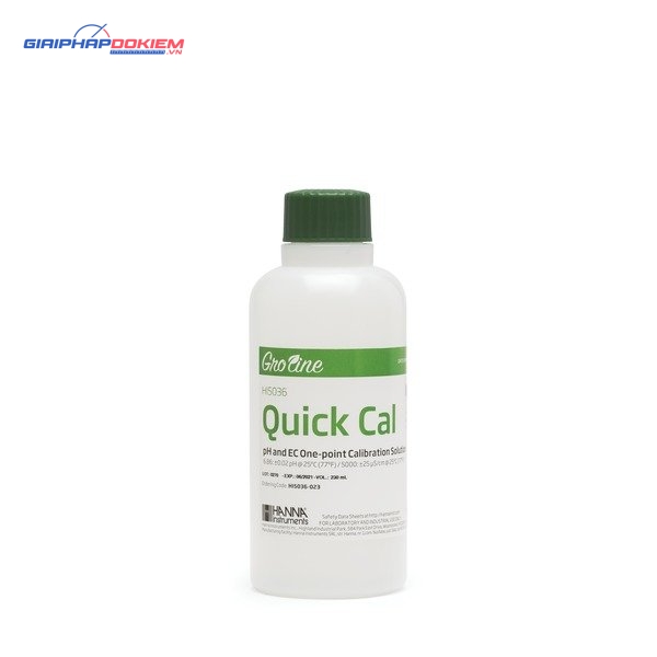 Dung Dịch Hiệu Chuẩn Nhanh 1 Điểm Cho Cả 3 Thông Số pH/EC/TDS, 230mL Hanna HI5036-023 1 Dung Dịch Hiệu Chuẩn Nhanh 1 Điểm Cho Cả 3 Thông Số pH/EC/TDS, 230mL Hanna HI5036-023