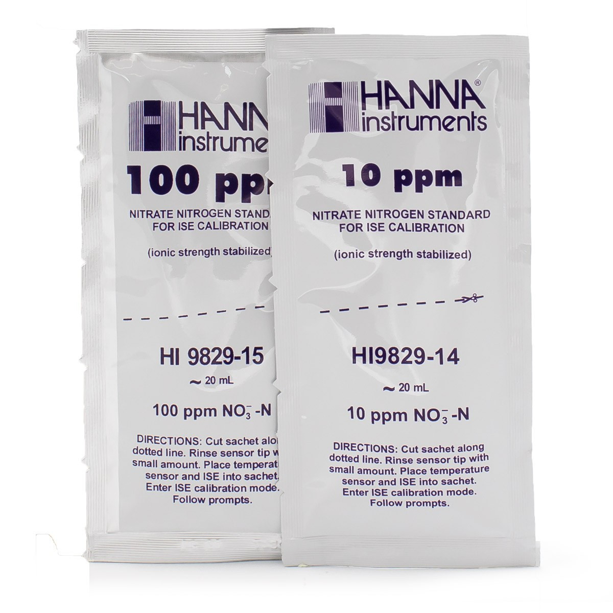 Dung Dịch Hiệu Chuẩn Nitrat 10ppm Dạng Gói 20mL (10 Gói Mỗi Loại) Hanna HI9829-14/15 1 Dung Dịch Hiệu Chuẩn Nitrat 10ppm Dạng Gói 20mL (10 Gói Mỗi Loại) Hanna HI9829-14/15