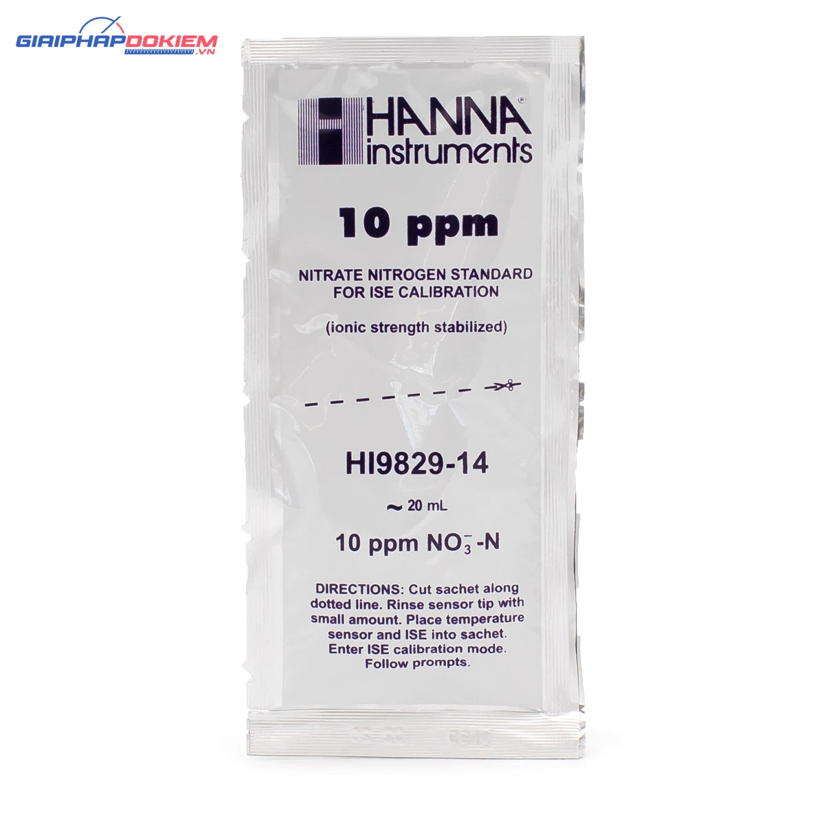 Dung Dịch Hiệu Chuẩn Nitrat 10ppm Dạng Gói 20mL (25 Gói) Hanna HI9829-14 1 Dung Dịch Hiệu Chuẩn Nitrat 10ppm Dạng Gói 20mL (25 Gói) Hanna HI9829-14