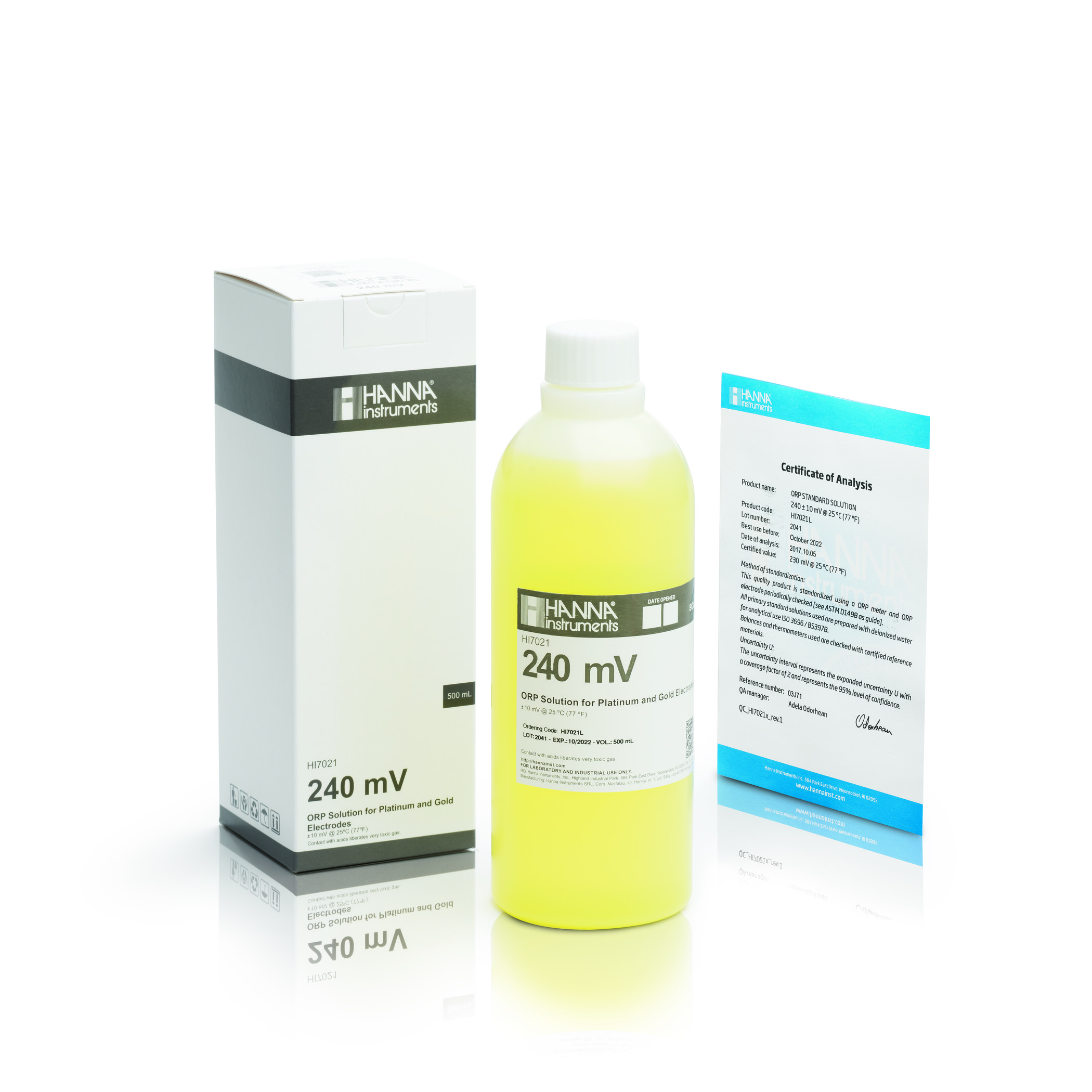 Dung Dịch Hiệu Chuẩn ORP 240 mV, 500 mL Hanna HI7021L 3 Dung Dịch Hiệu Chuẩn ORP 240 mV, 500 mL Hanna HI7021L - Ảnh 3