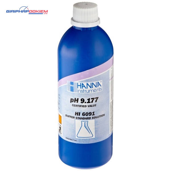 Dung Dịch Hiệu Chuẩn pH 9.177, 500 mL Hanna HI6091 1 Dung Dịch Hiệu Chuẩn pH 9.177, 500 mL Hanna HI6091