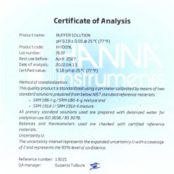 dung dich hieu chuan ph 918 chai 500ml hanna hi7009l 1