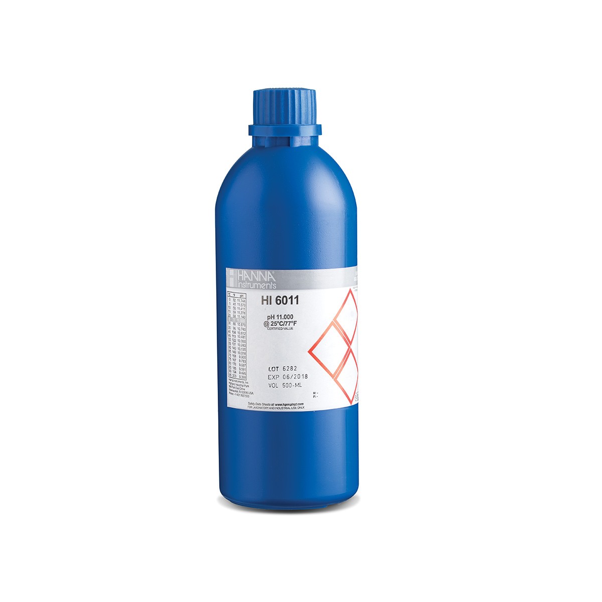 DUNG DỊCH HIỆU CHUẨN pH11.000, 500 mL Hanna HI6011 1 DUNG DỊCH HIỆU CHUẨN pH11.000, 500 mL Hanna HI6011