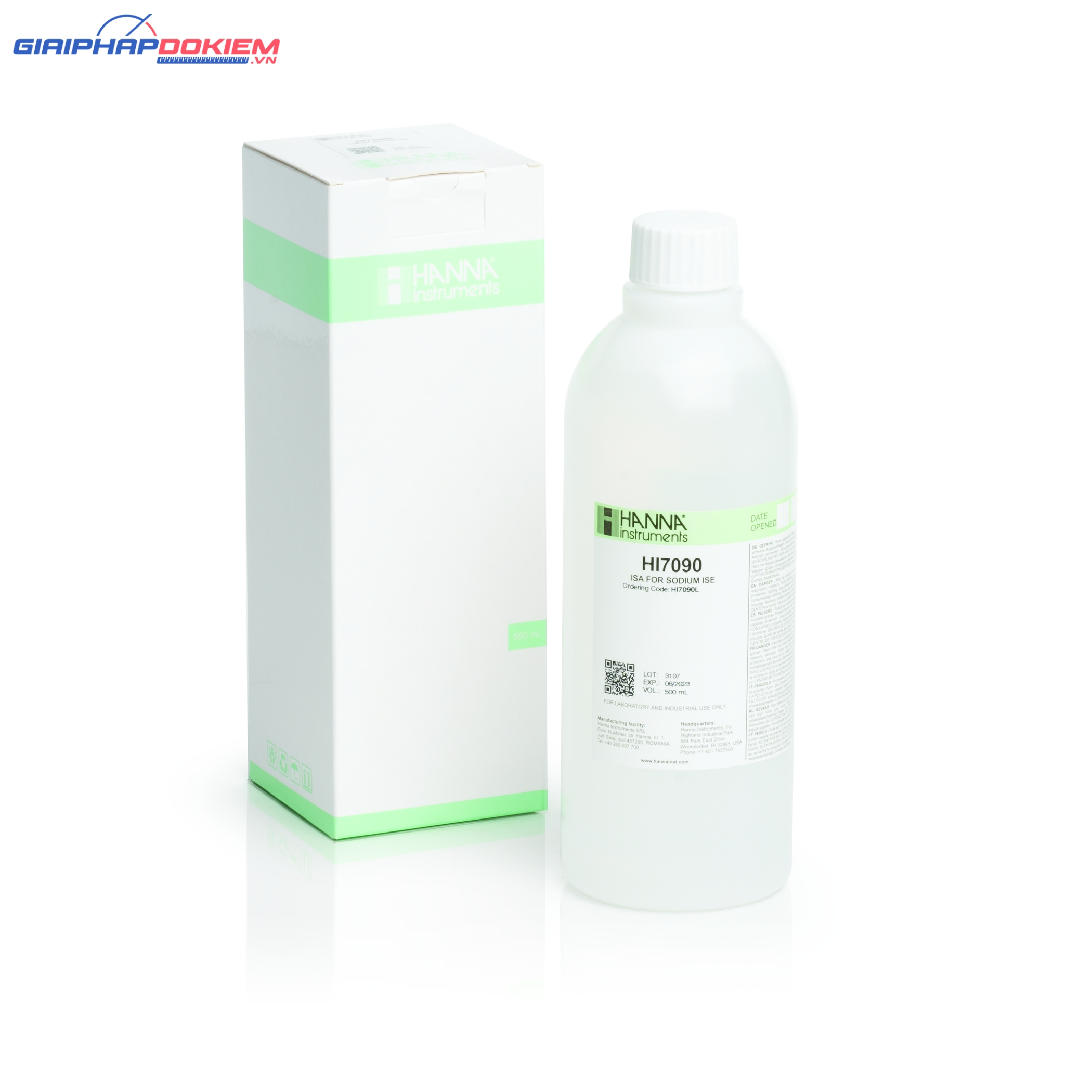Dung Dịch ISA Cho Điện Cực ISE Đo Độ Mặn Cao Hanna HI7090L 1 Dung Dịch ISA Cho Điện Cực ISE Đo Độ Mặn Cao Hanna HI7090L
