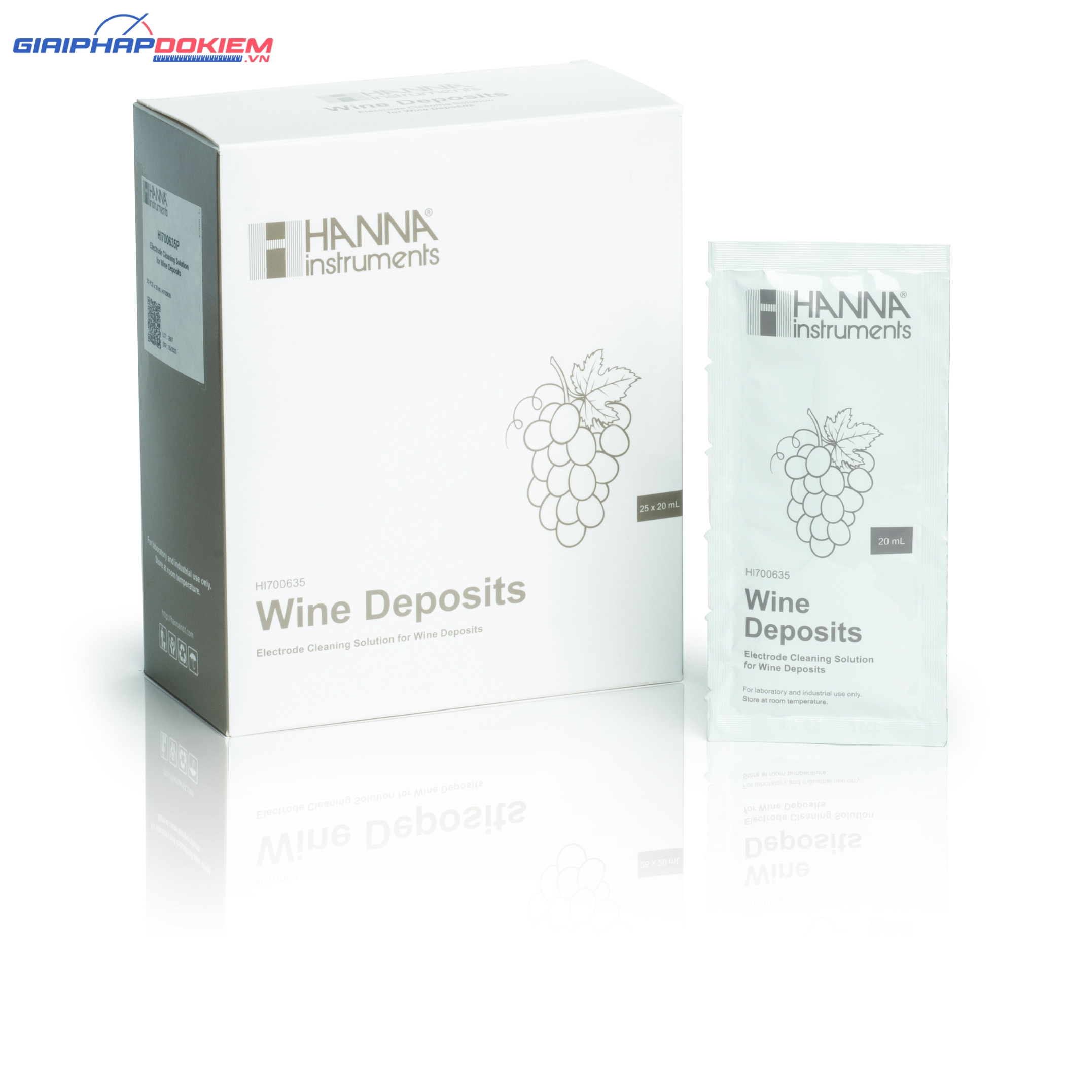 Dung Dịch Rửa Cặn Rượu Trên Điện Cực Sau Khi Đo Trong Rượu,25x20mL Hanna HI700635P 2 Dung Dịch Rửa Cặn Rượu Trên Điện Cực Sau Khi Đo Trong Rượu,25x20mL Hanna HI700635P - Ảnh 2