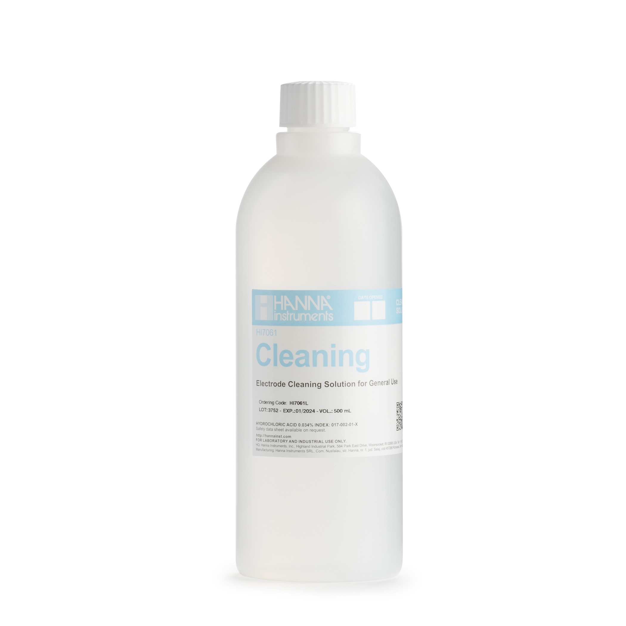 Dung Dịch Rửa Điện Cực Thông Dụng, Chai 500mL Hanna HI7061L 2 Dung Dịch Rửa Điện Cực Thông Dụng, Chai 500mL Hanna HI7061L - Ảnh 2