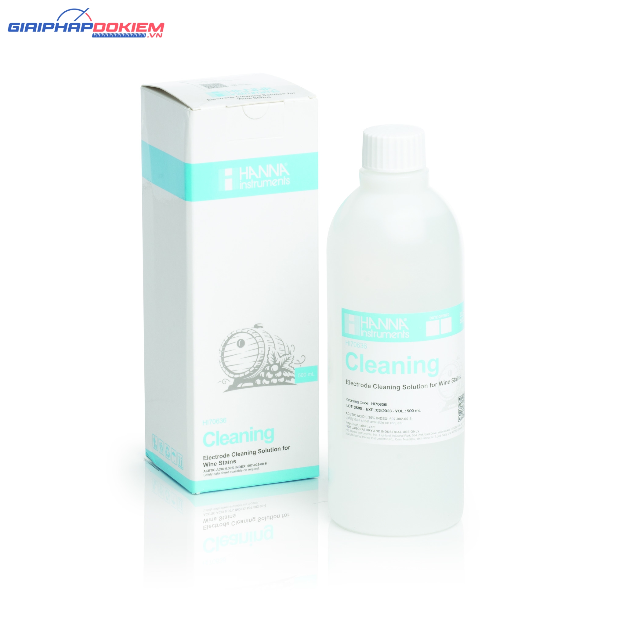 Dung Dịch Rửa Vết Màu Rượu Trên Điện Cực Sau Khi Đo Trong Rượu, 500 mL Hanna HI70636L 1 Dung Dịch Rửa Vết Màu Rượu Trên Điện Cực Sau Khi Đo Trong Rượu, 500 mL Hanna HI70636L