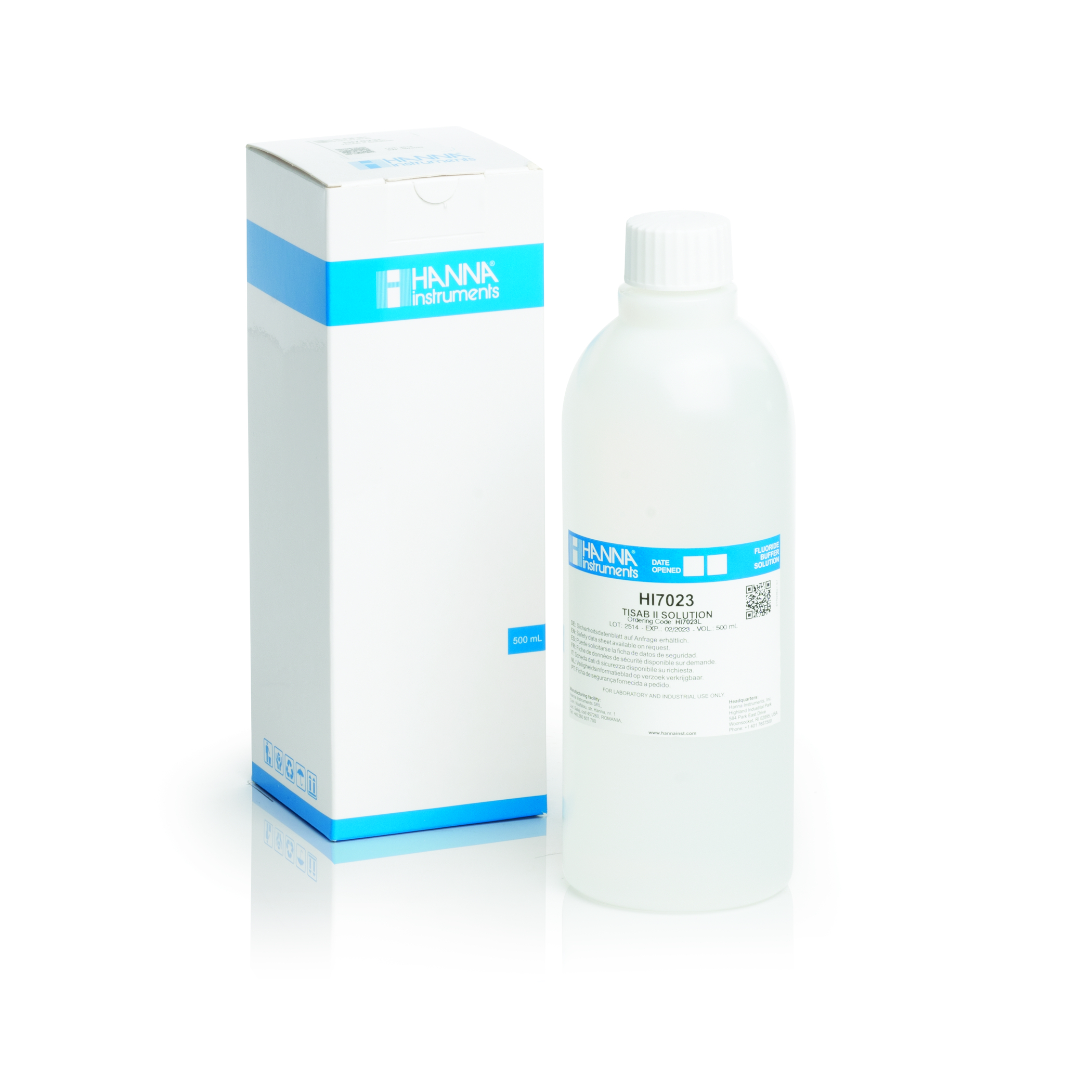Dung Dịch TISAB Cho Điện Cực Floride, Chai 500mL Hanna HI7023L 1 Dung Dịch TISAB Cho Điện Cực Floride, Chai 500mL Hanna HI7023L