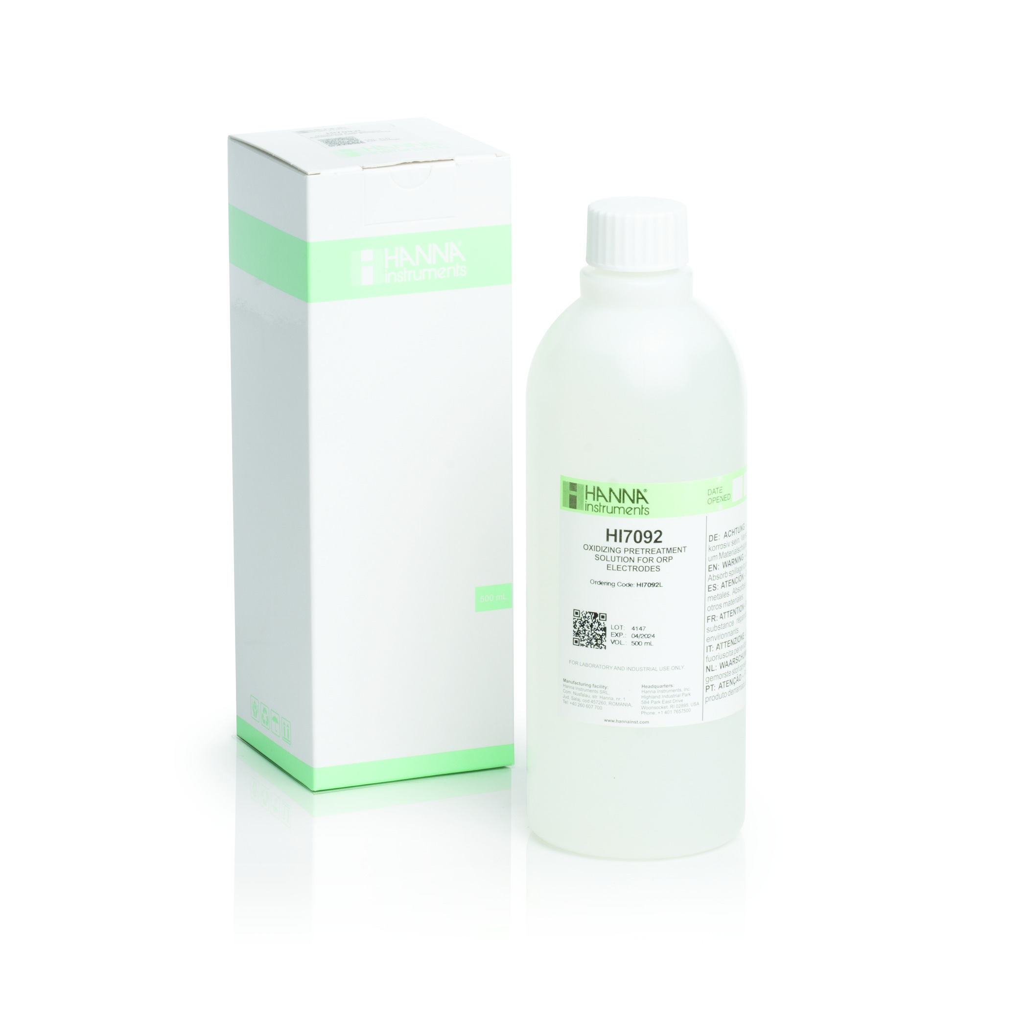 Dung Dịch Xử Lý (Oxy Hóa) Cho Điện Cực ORP, 500mL Hanna HI7092L 1 Dung Dịch Xử Lý (Oxy Hóa) Cho Điện Cực ORP, 500mL Hanna HI7092L