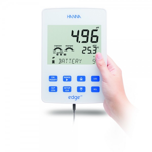 edge® đơn chỉ tiêu - Máy Đo pH/ORP/Nhiệt Độ Hanna HI2002-02 2 edge® đơn chỉ tiêu - Máy Đo pH/ORP/Nhiệt Độ Hanna HI2002-02 - Ảnh 2