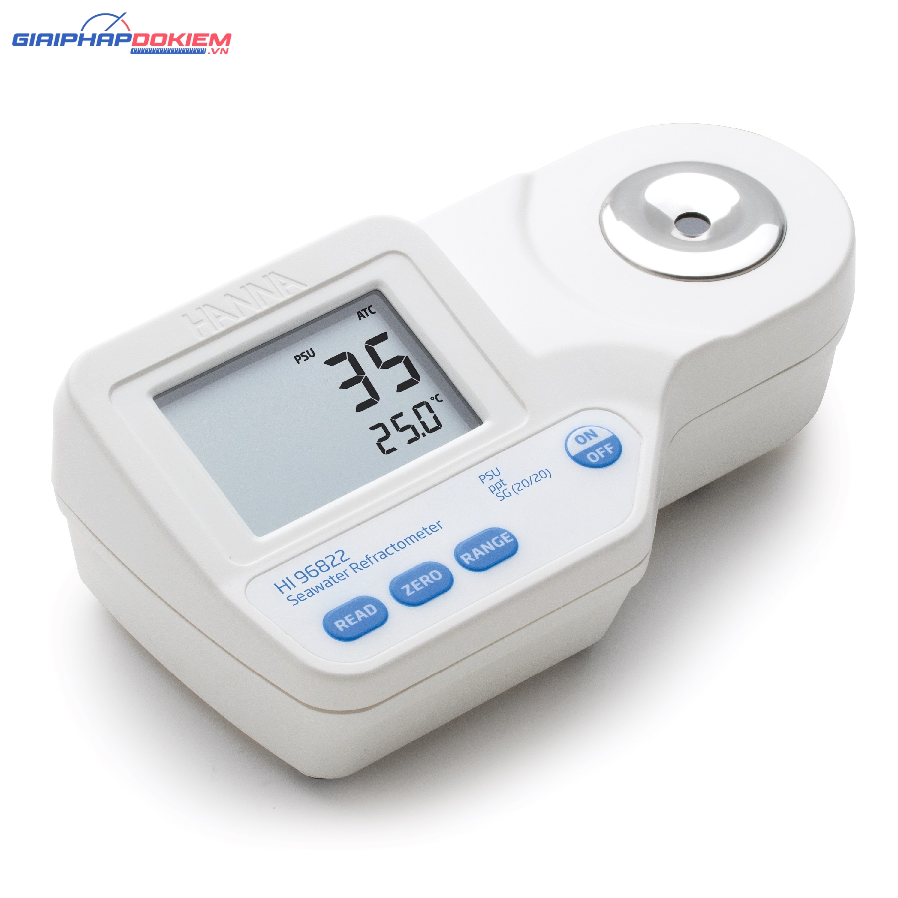 Khúc Xạ Kế Đo Độ Mặn Nước Biển Hanna HI96822 1 Khúc Xạ Kế Đo Độ Mặn Nước Biển Hanna HI96822