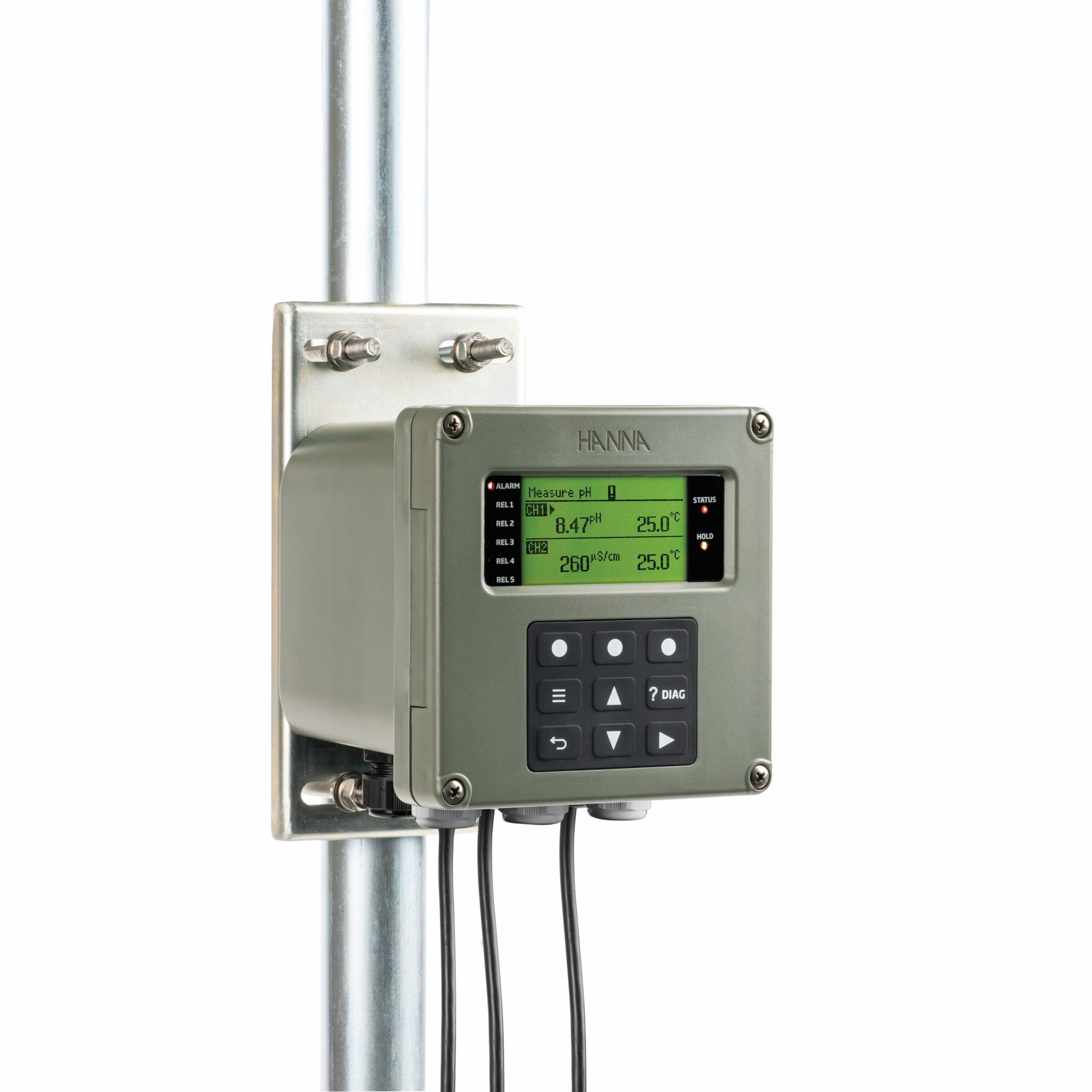 Màn Hình Kiểm Soát pH, ORP, EC, DO Đồng Thời 2 Kênh Hanna HI520 3 Màn Hình Kiểm Soát pH, ORP, EC, DO Đồng Thời 2 Kênh Hanna HI520 - Ảnh 3