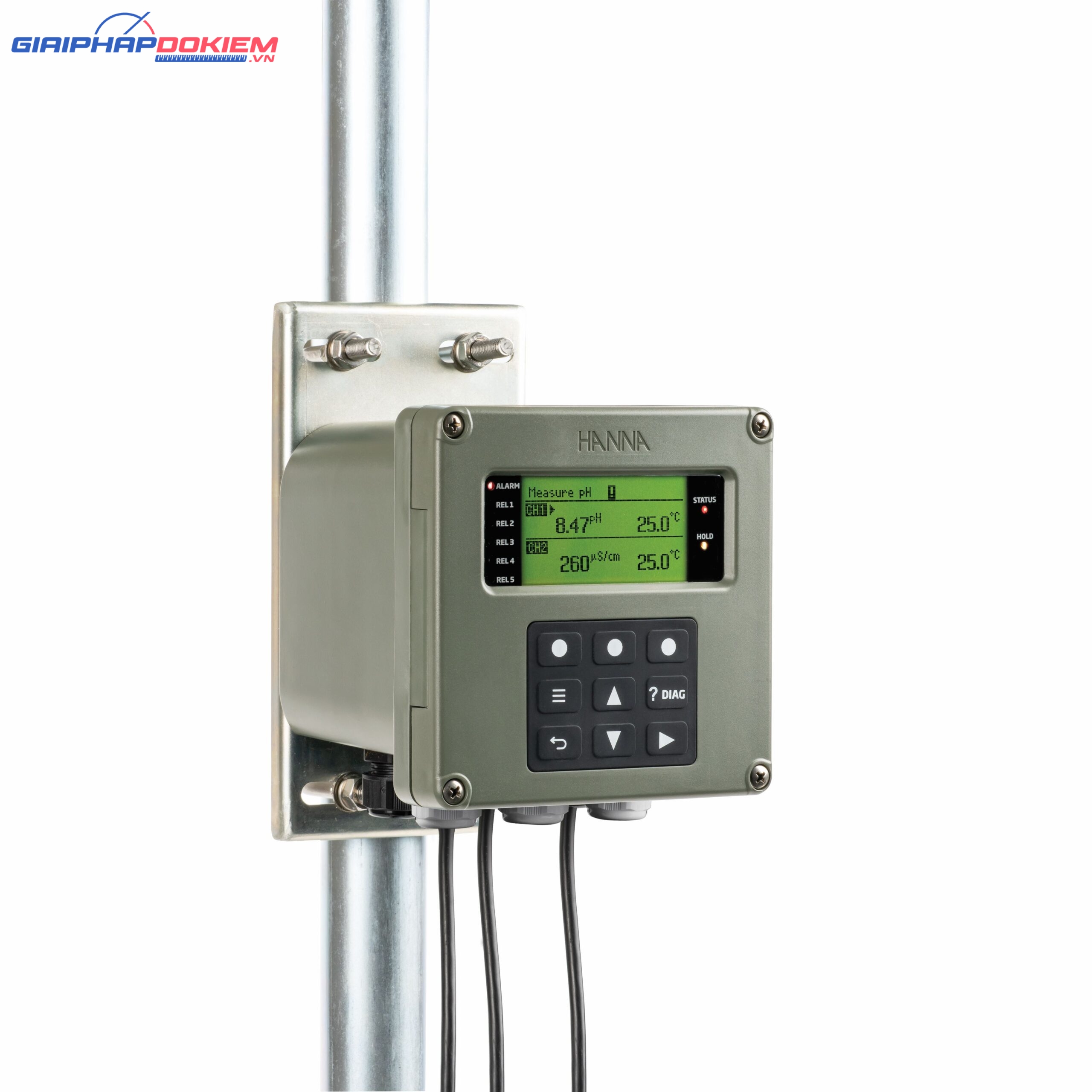 Màn Hình Kiểm Soát pH, ORP, EC, DO Đồng Thời 2 Kênh Hanna HI520 3 Màn Hình Kiểm Soát pH, ORP, EC, DO Đồng Thời 2 Kênh Hanna HI520 - Ảnh 3