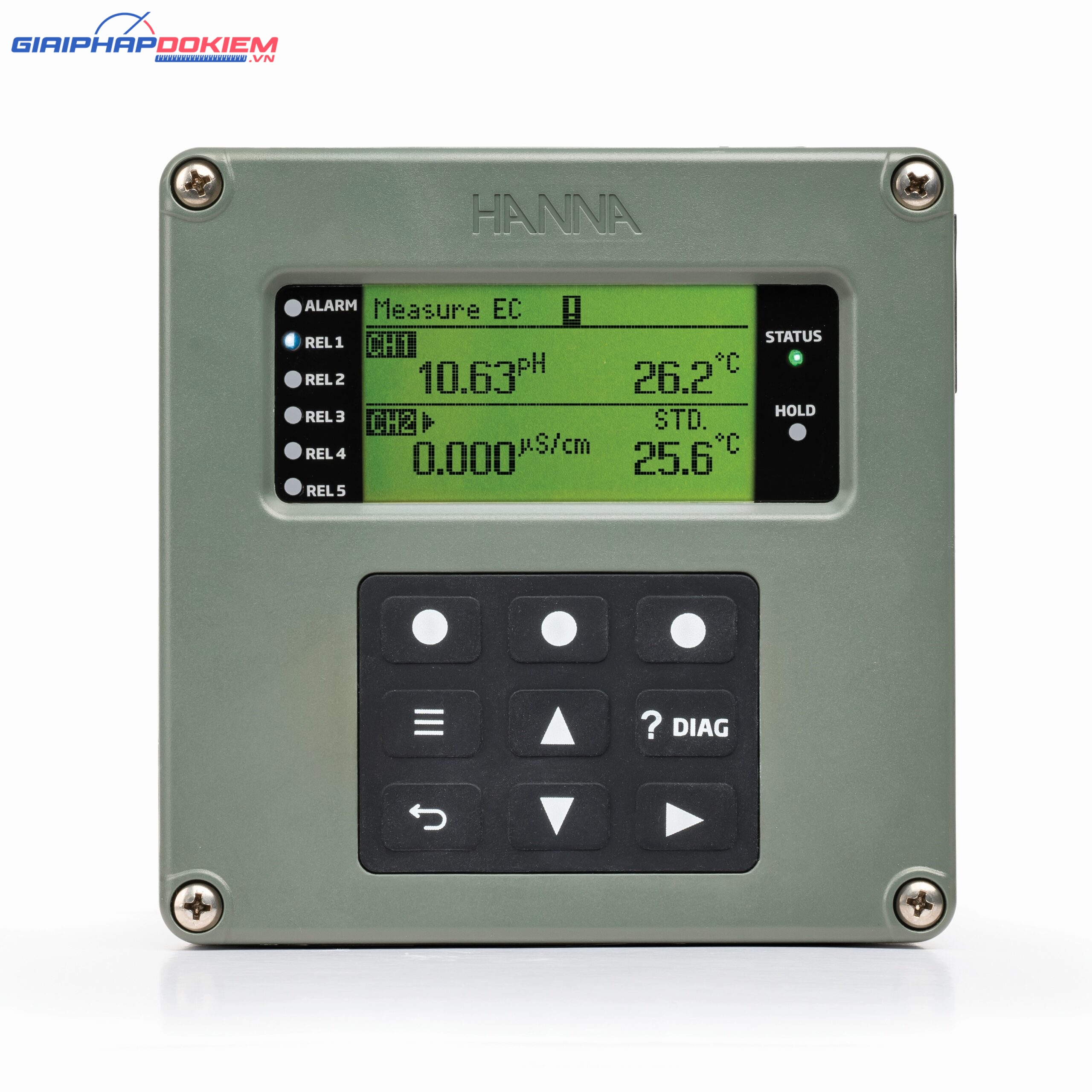 Màn Hình Kiểm Soát pH, ORP, EC, DO Đồng Thời 2 Kênh Hanna HI520 1 Màn Hình Kiểm Soát pH, ORP, EC, DO Đồng Thời 2 Kênh Hanna HI520