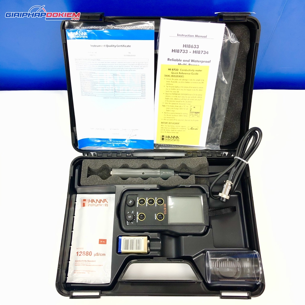 Máy Đo Độ Dẫn Cầm Tay Đa Thang Đo Hanna HI8733 3 Máy Đo Độ Dẫn Cầm Tay Đa Thang Đo Hanna HI8733 - Ảnh 3