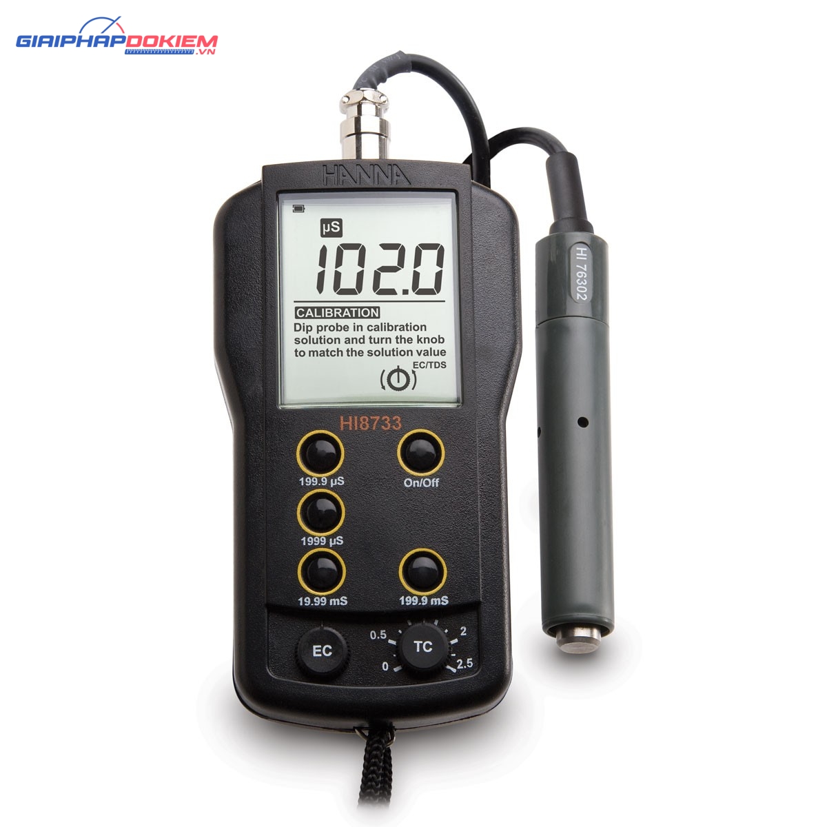 Máy Đo Độ Dẫn Cầm Tay Đa Thang Đo Hanna HI8733 1 Máy Đo Độ Dẫn Cầm Tay Đa Thang Đo Hanna HI8733