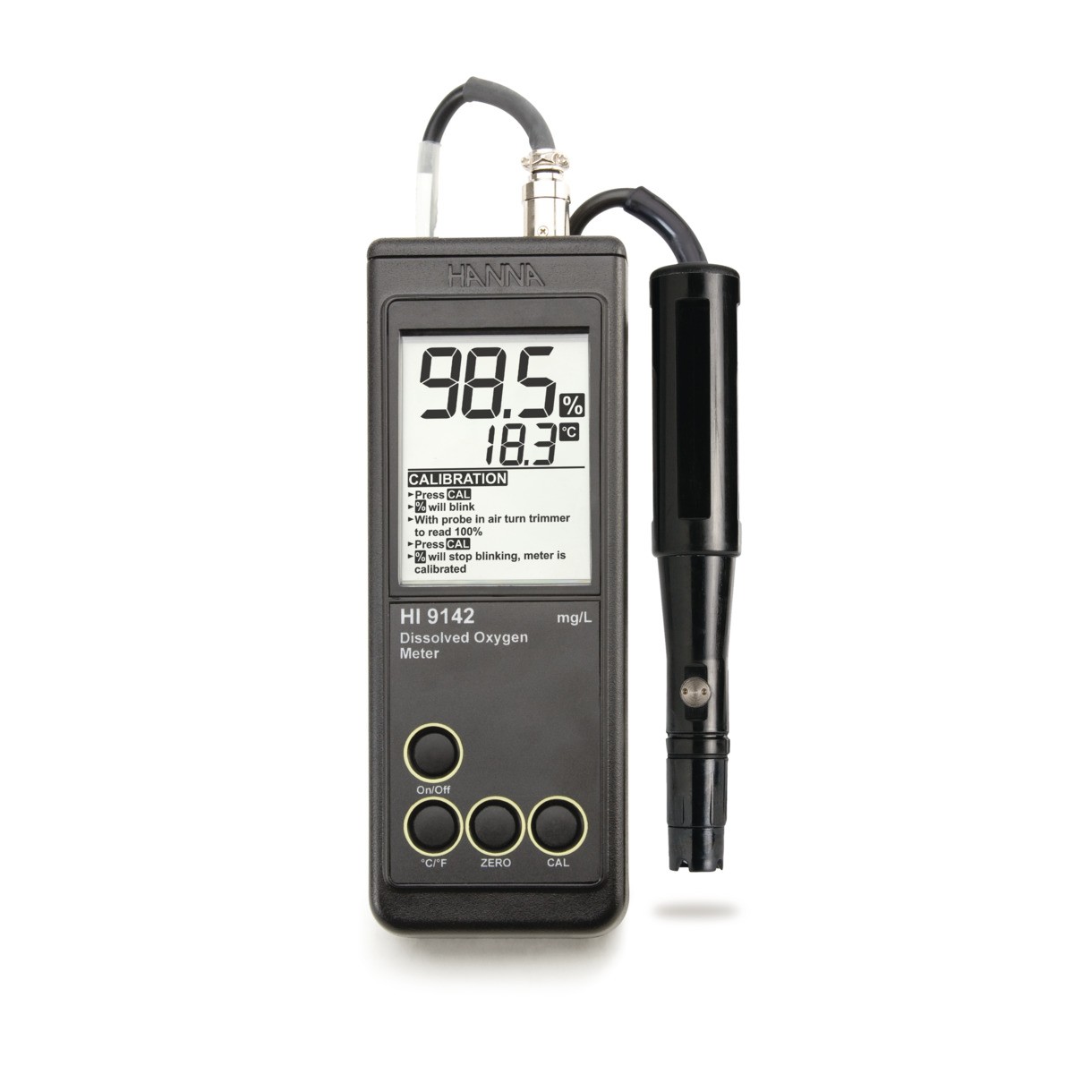 Máy Đo Oxy Hòa Tan/Nhiệt Độ Cầm Tay Trong Nước Sạch Hanna HI9142 1 Máy Đo Oxy Hòa Tan/Nhiệt Độ Cầm Tay Trong Nước Sạch Hanna HI9142