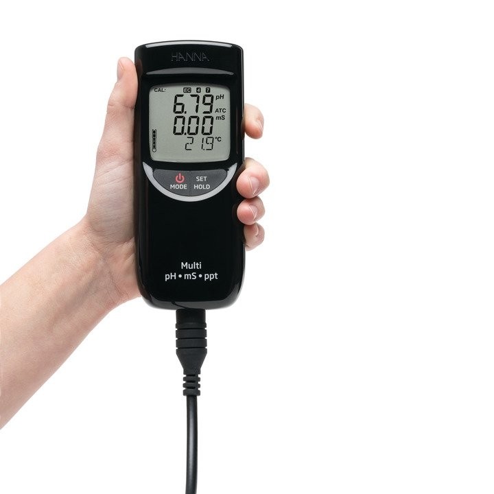 Máy Đo pH/EC/TDS/Nhiệt Độ Chống Thấm Nước (Thang Cao) Hanna HI991301 2 Máy Đo pH/EC/TDS/Nhiệt Độ Chống Thấm Nước (Thang Cao) Hanna HI991301 - Ảnh 2