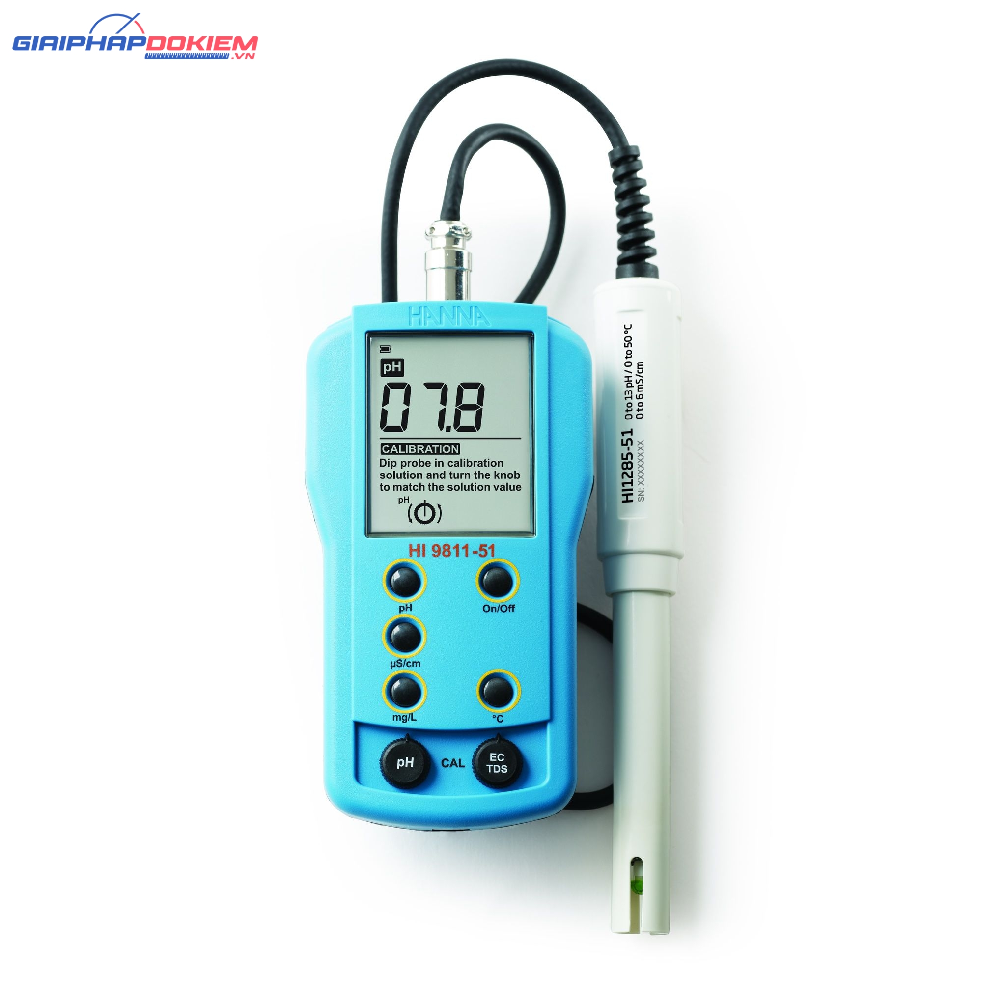 Máy đo pH/EC/TDS/Nhiệt độ Hanna HI9811-51 1 Máy đo pH/EC/TDS/Nhiệt độ Hanna HI9811-51