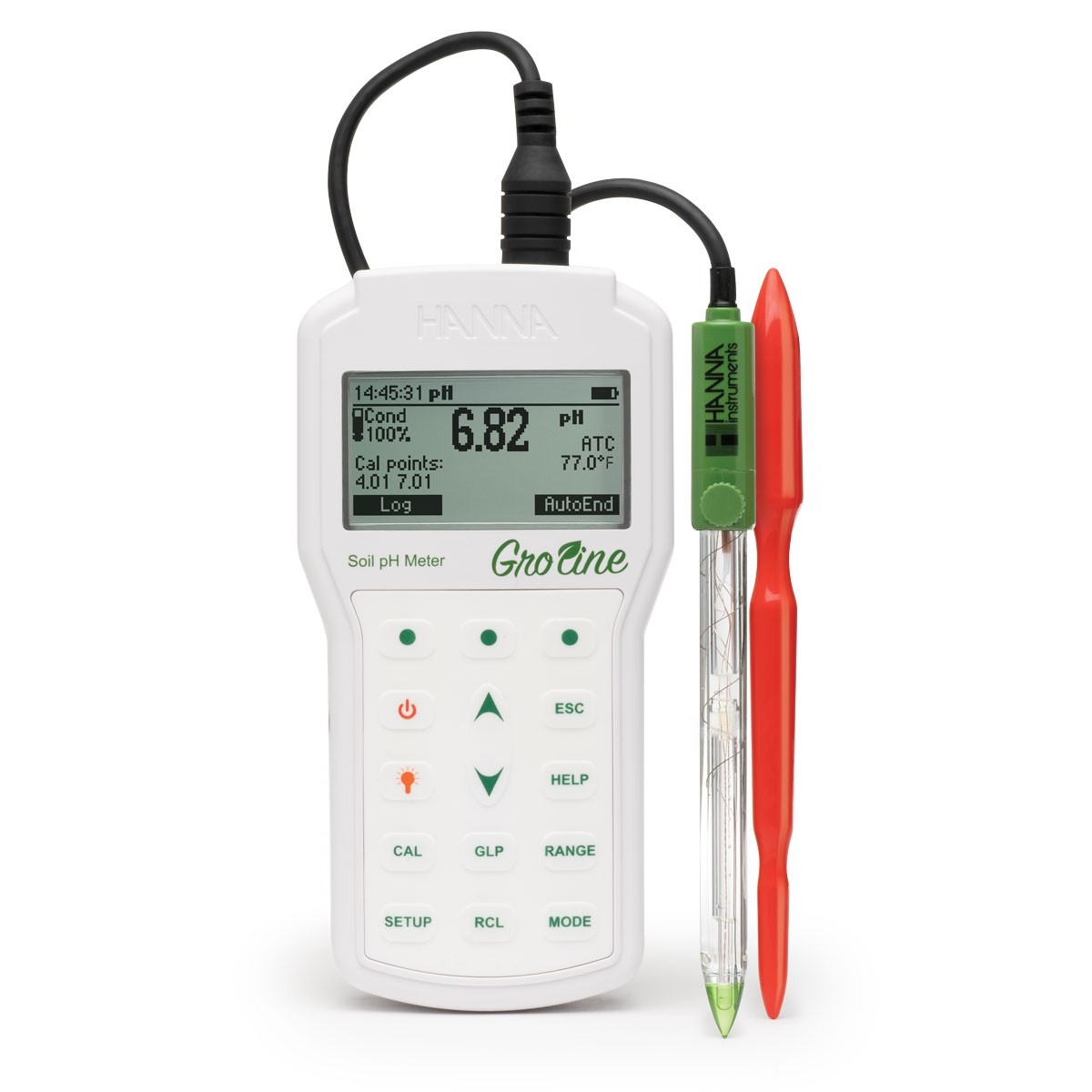 Máy Đo pH/Nhiệt Độ Đất Và Nước Cầm Tay Chuyên Nghiệp GroLine Hanna HI98168 3 Máy Đo pH/Nhiệt Độ Đất Và Nước Cầm Tay Chuyên Nghiệp GroLine Hanna HI98168