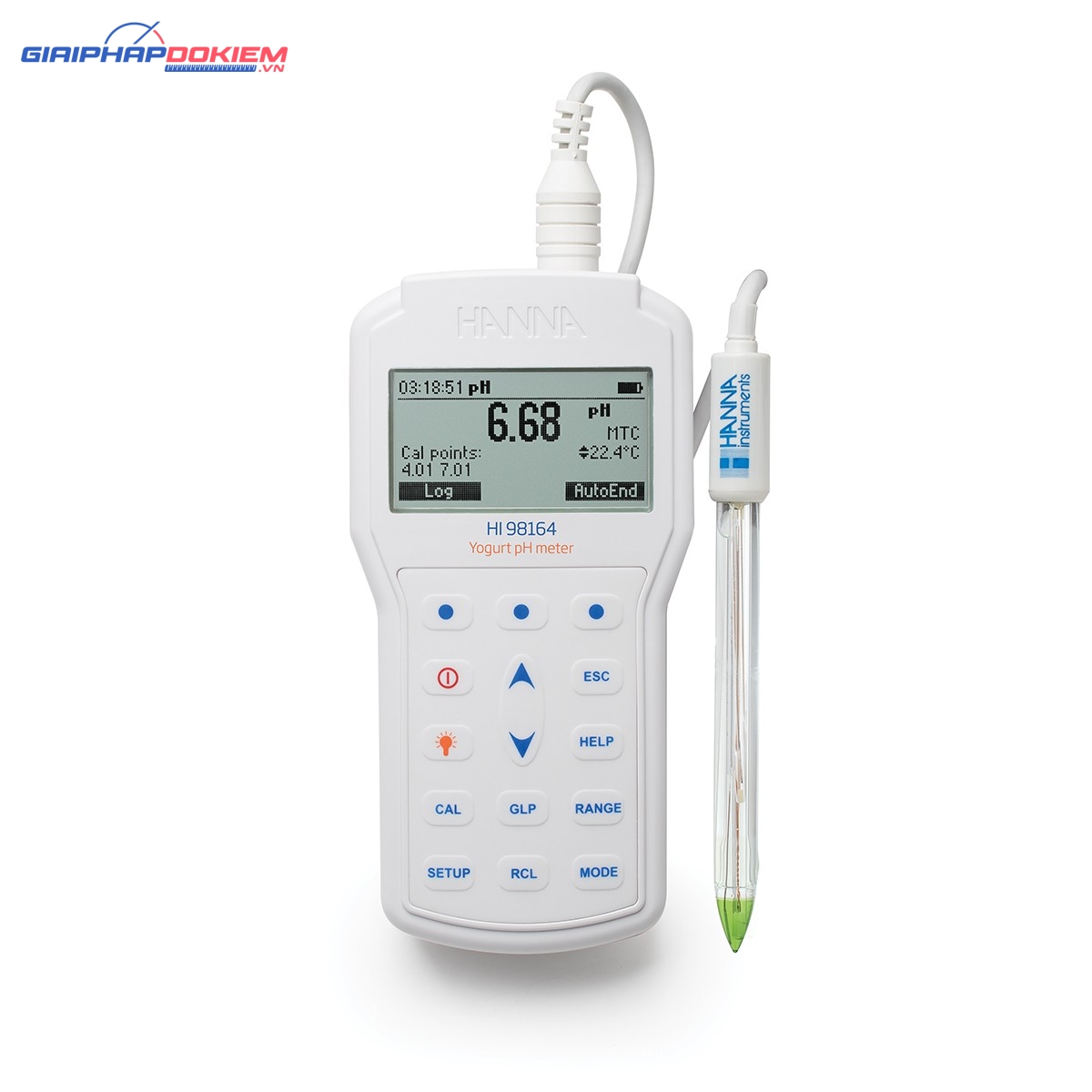 Máy Đo pH/Nhiệt Độ Trong Sữa Chua Hanna HI98164 1 Máy Đo pH/Nhiệt Độ Trong Sữa Chua Hanna HI98164