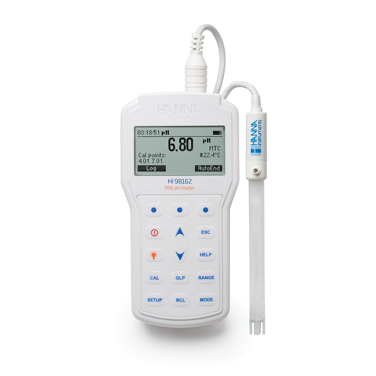 Máy đo pH/Nhiệt Độ Trong Sữa Với Độ Phân Giải ±0.002 pH Hanna HI98162 1 Máy đo pH/Nhiệt Độ Trong Sữa Với Độ Phân Giải ±0.002 pH Hanna HI98162