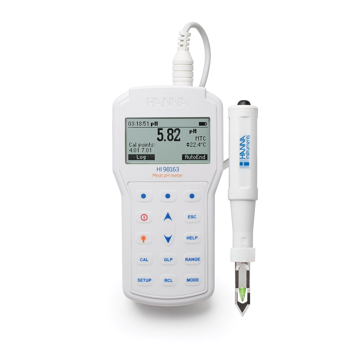 Máy Đo pH/Nhiệt Độ Trong Thịt Thế Hệ Mới Hanna HI98163 1 Máy Đo pH/Nhiệt Độ Trong Thịt Thế Hệ Mới Hanna HI98163