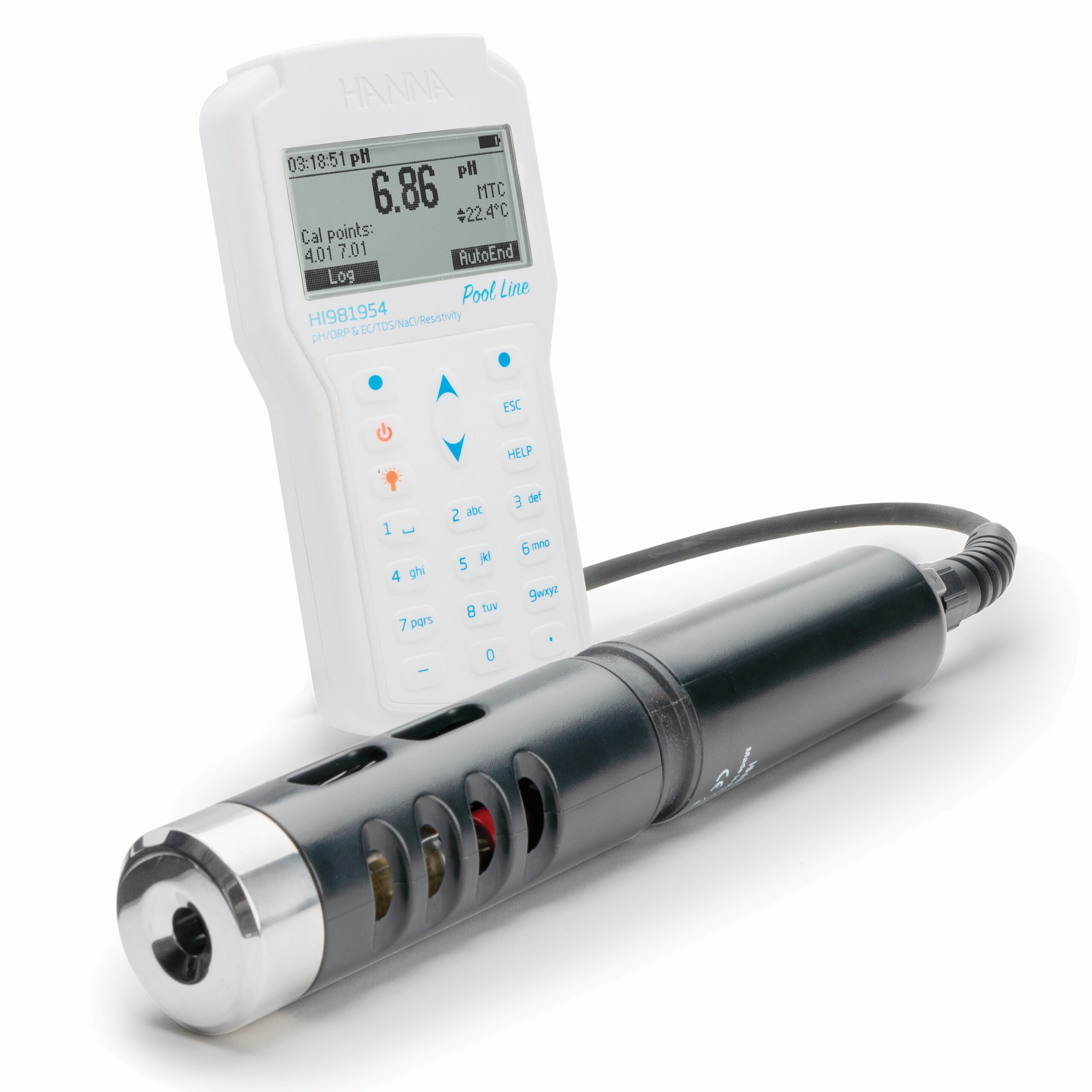 Máy Đo pH/ORP/EC/TDS/Độ Mặn/Trở Kháng/Áp Suất/Nhiệt Độ Chống Thấm Nước Chuyên Hồ Bơi Hanna HI981954 3 Máy Đo pH/ORP/EC/TDS/Độ Mặn/Trở Kháng/Áp Suất/Nhiệt Độ Chống Thấm Nước Chuyên Hồ Bơi Hanna HI981954 - Ảnh 3