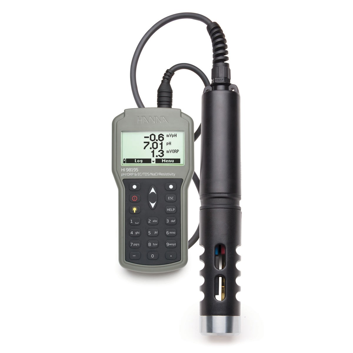 Máy Đo pH/ORP/EC/TDS/Độ Mặn/Trở Kháng/Áp Suất/Nhiệt Độ Chống Thấm Nước Hanna HI98195 1 Máy Đo pH/ORP/EC/TDS/Độ Mặn/Trở Kháng/Áp Suất/Nhiệt Độ Chống Thấm Nước Hanna HI98195