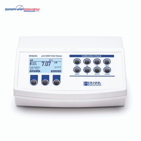 Máy Đo pH/ORP/ISE/Nhiệt Độ Để Bàn Không Kèm Điện Cực Hanna HI3221-02 1 Máy Đo pH/ORP/ISE/Nhiệt Độ Để Bàn Không Kèm Điện Cực Hanna HI3221-02