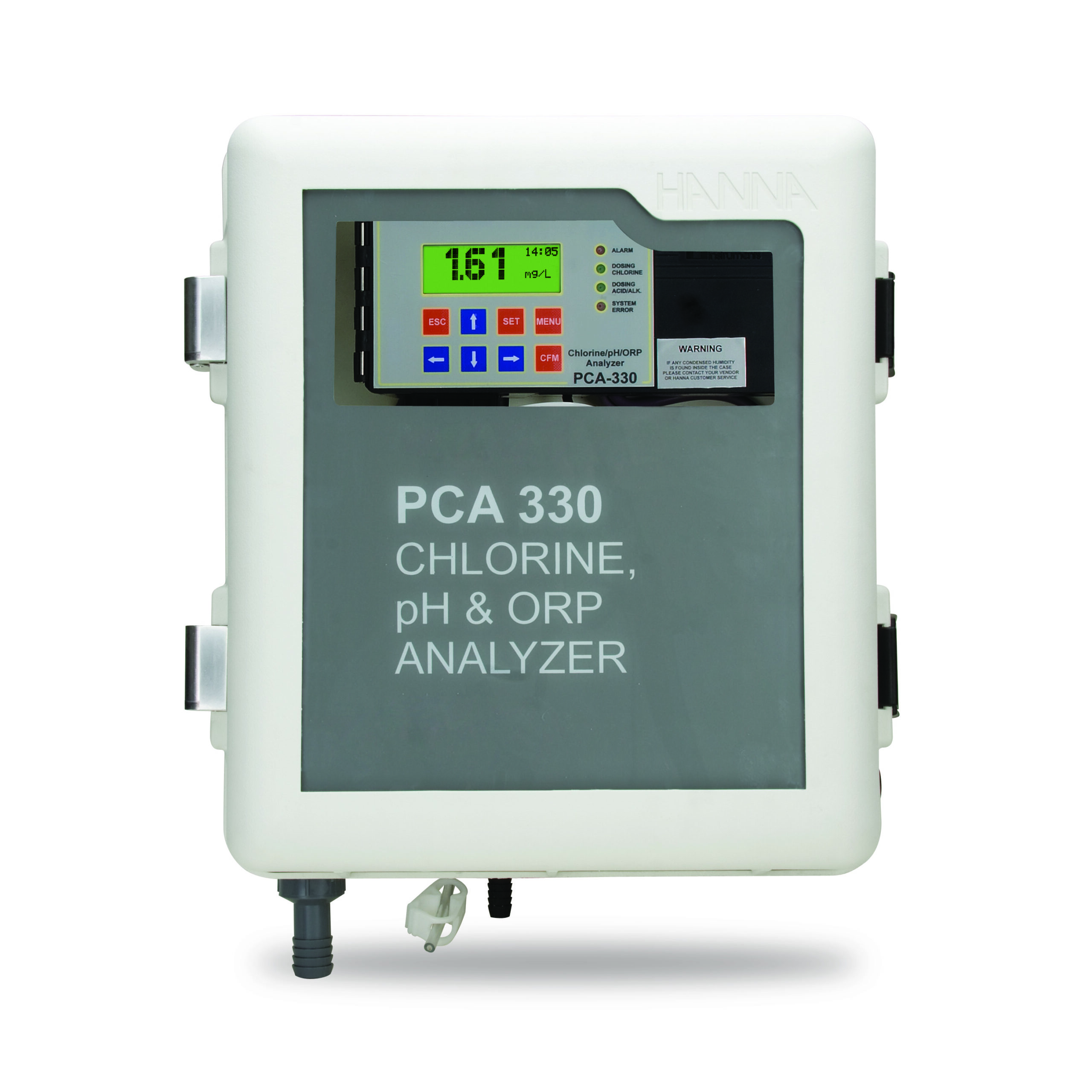 Máy Phân Tích Và Kiểm Soát Clo, pH, ORP Và Nhiệt Độ Hanna PCA330-2 1 Máy Phân Tích Và Kiểm Soát Clo, pH, ORP Và Nhiệt Độ Hanna PCA330-2