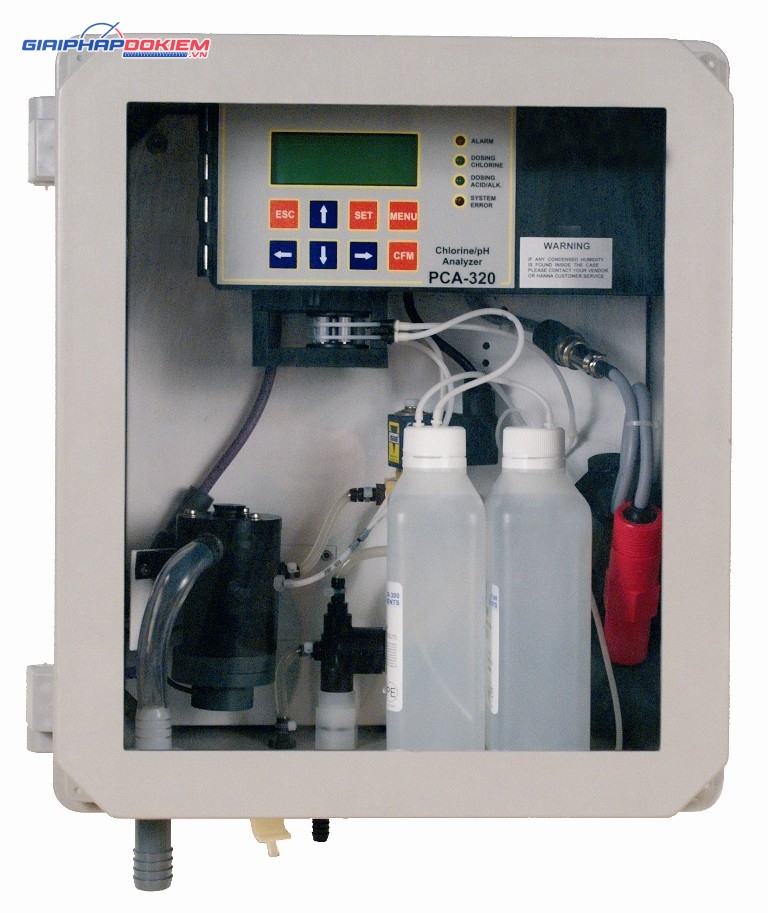 Máy Phân Tích Và Kiểm Soát Clo, pH Và Nhiệt Độ Hanna PCA320-2 1 Máy Phân Tích Và Kiểm Soát Clo, pH Và Nhiệt Độ Hanna PCA320-2