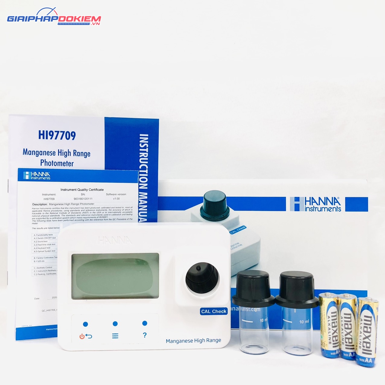 Máy Quang Đo Mangan Thang Cao Trong Nước Sạch Hanna HI97709 4 Máy Quang Đo Mangan Thang Cao Trong Nước Sạch Hanna HI97709 - Ảnh 4