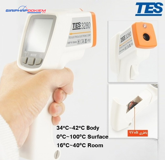 Nhiệt kế hồng ngoại đo trán TES 3280 13 Nhiệt kế hồng ngoại đo trán TES 3280 - Ảnh 4