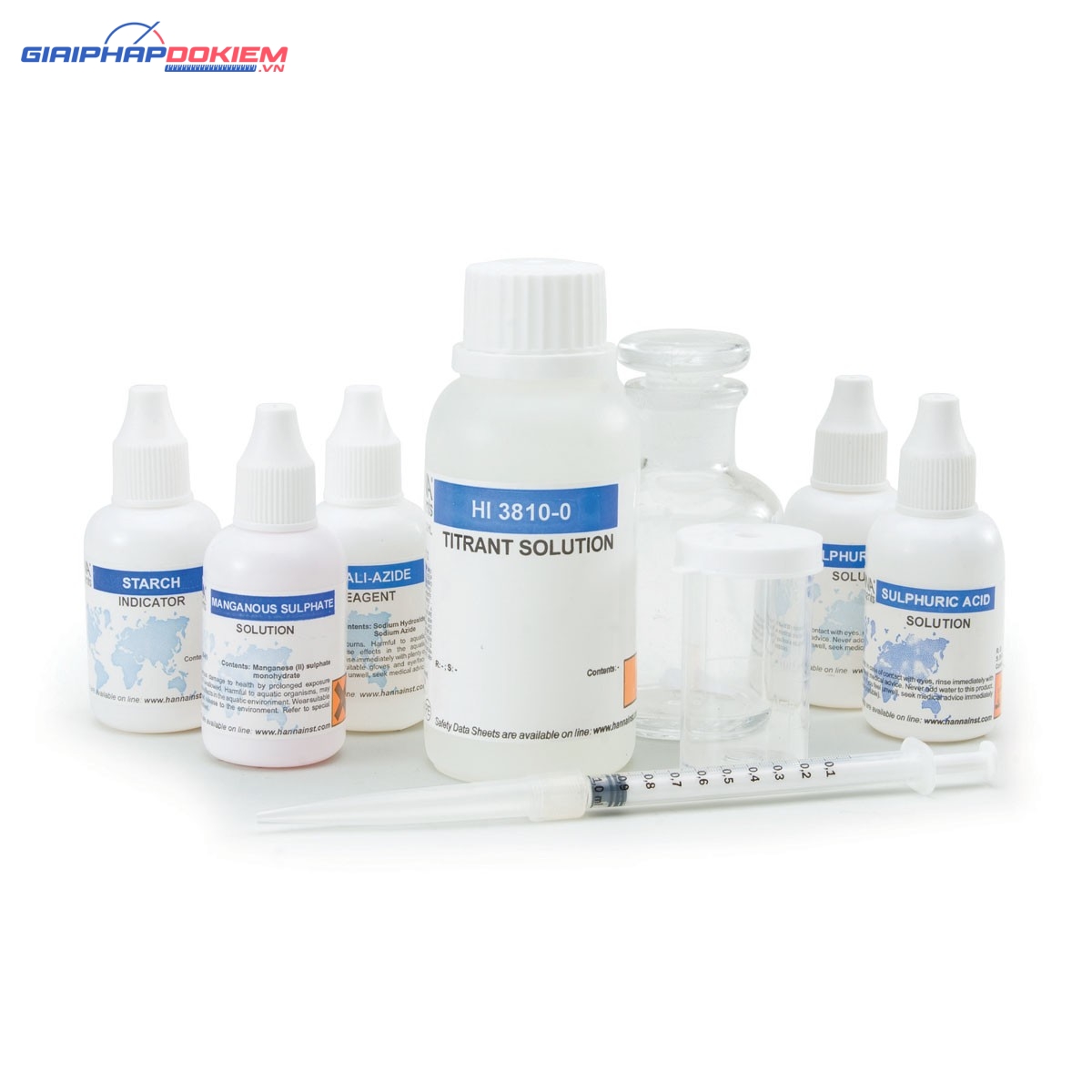 TEST KIT ĐO OXY HÒA TAN, 100 LẦN Hanna HI3810 1 TEST KIT ĐO OXY HÒA TAN, 100 LẦN Hanna HI3810