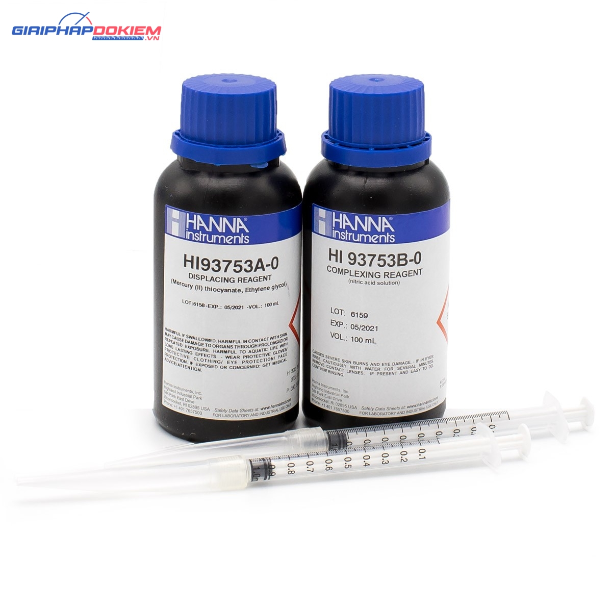 Thuốc thử Cloride (0.0-20.0mg/L), 100 Lần Đo Hanna HI93753-01 1 Thuốc thử Cloride (0.0-20.0mg/L), 100 Lần Đo Hanna HI93753-01